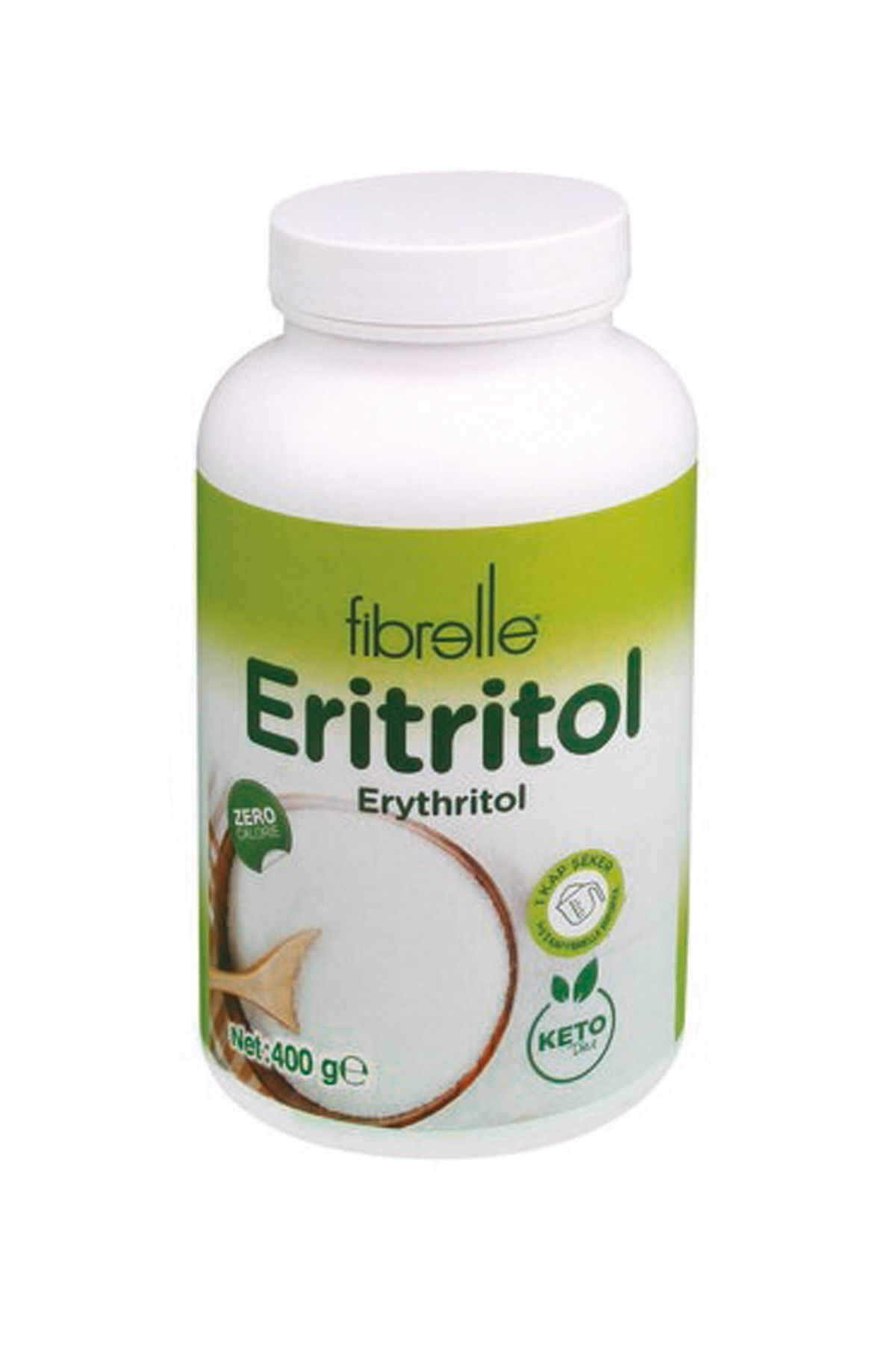 Fibrelle Eritritol ( 400 gr ) Sıfır Kalori Erythritol Toz Tatlandırıcı ( Ketojenik Diyete Uygundur )