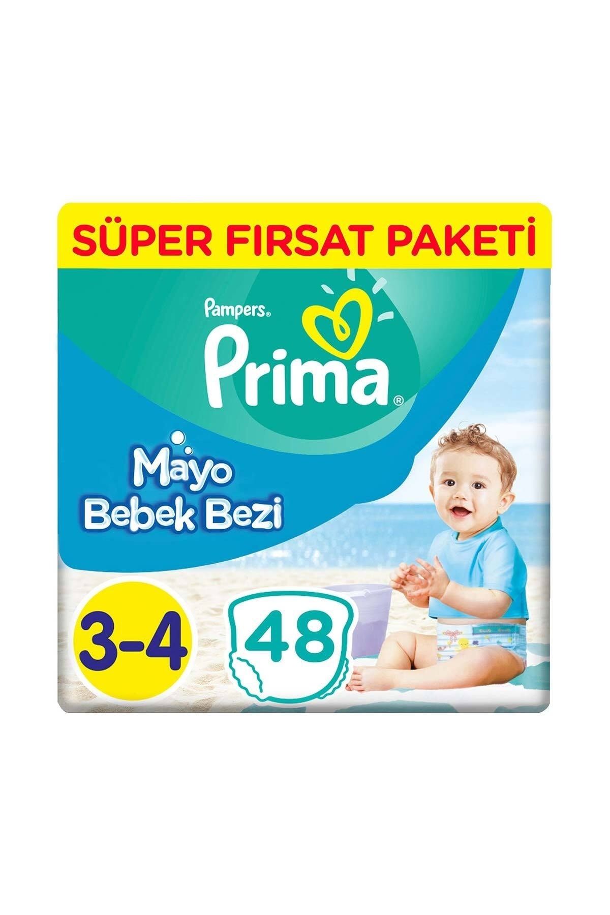 Prima Mayo Bebek Bezi 3 Beden Midi Tekli Paket 48 Adet