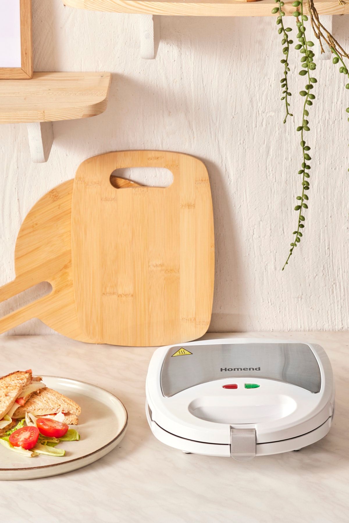 HOMEND Toastbuster 1309h Çıkarılabilir Plakalı Portatif Tasarım Tost Makinesi Silver