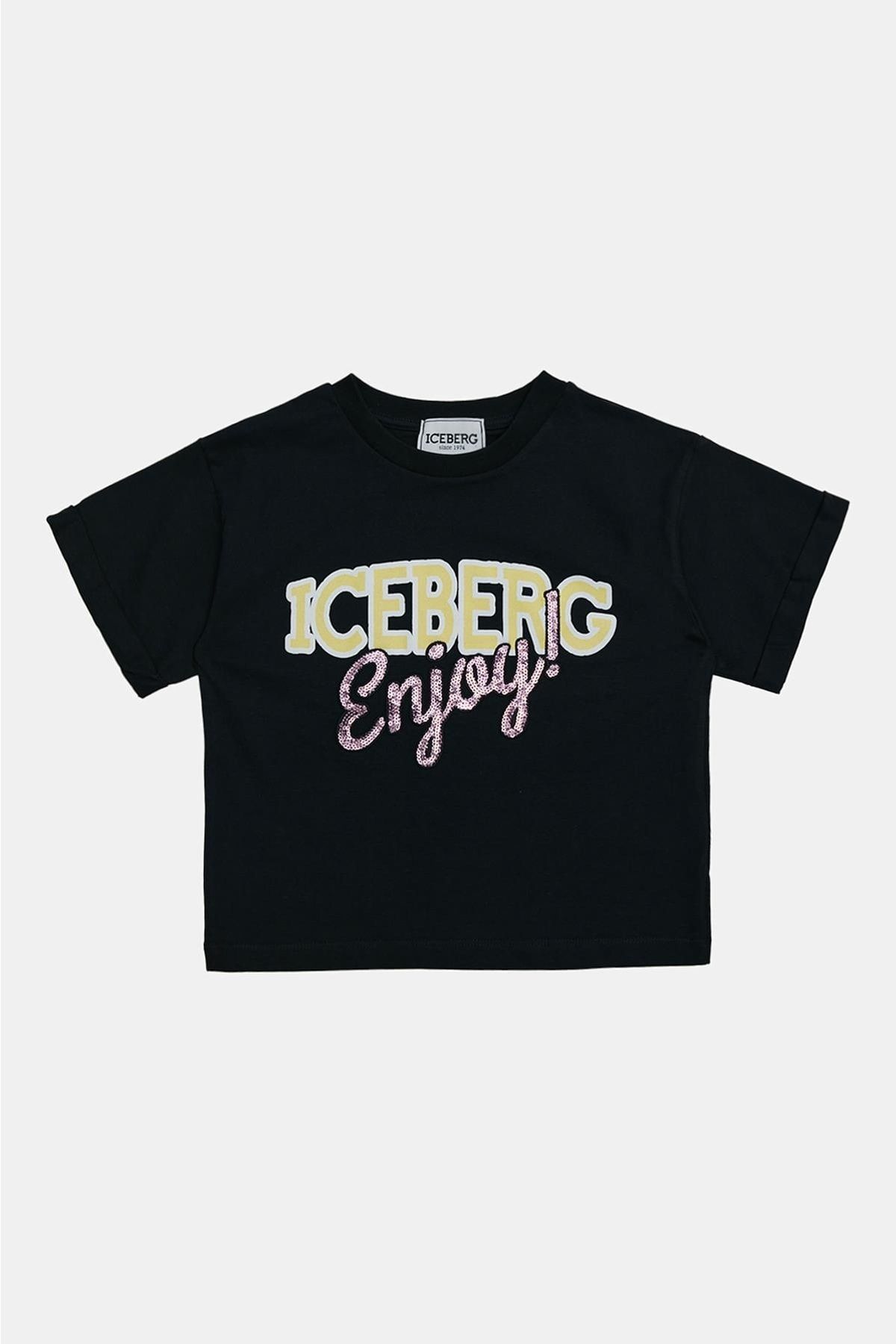 Iceberg Kız Çocuk Siyah T-shirt 23ssıts3158