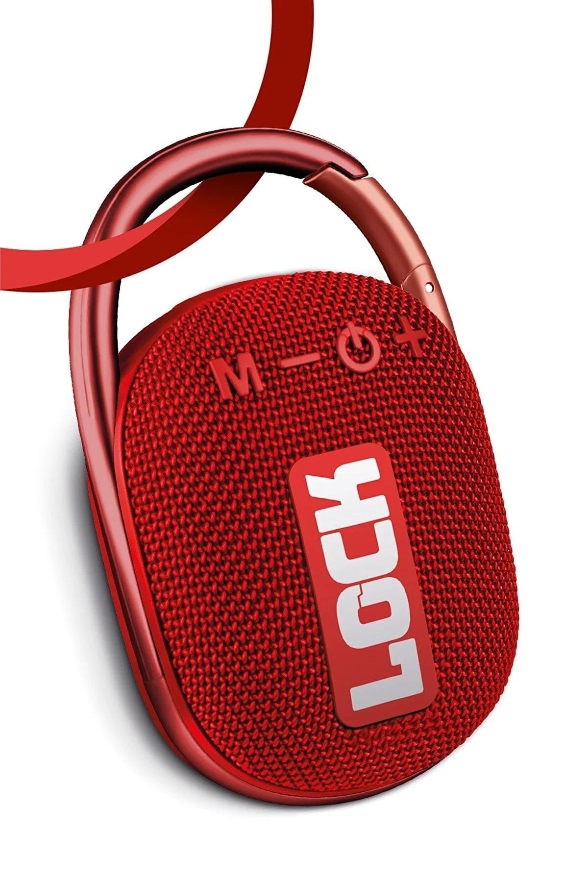 Powerway Lock Kırmızı Taşınabilir Bluetooth Hoparlör Ses Bombası Kilit Özellikli Yüksek Ses Gücü