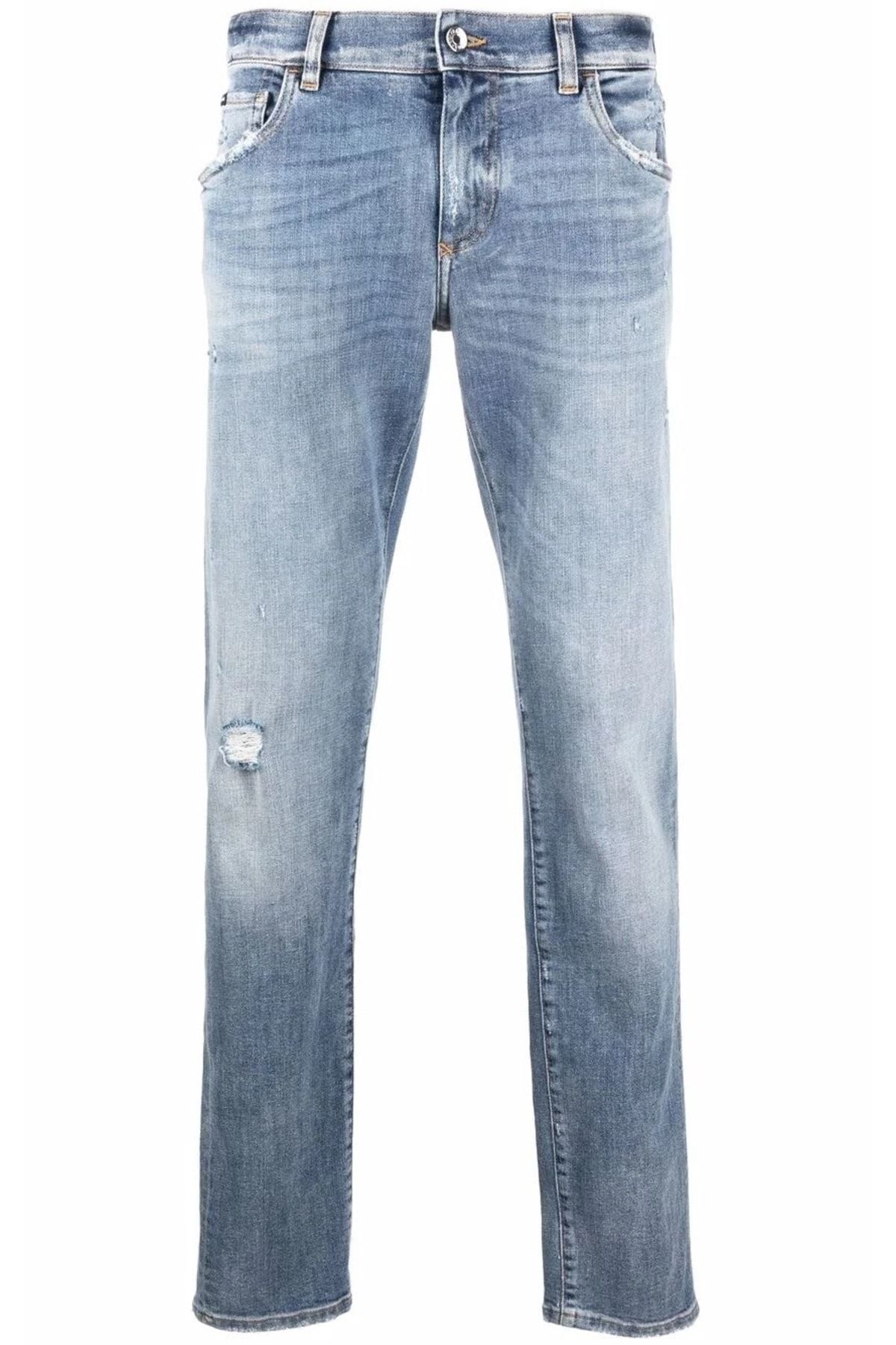 Dolce&Gabbana Distressed Slim Fit Jeans Gy07ldg8eu4