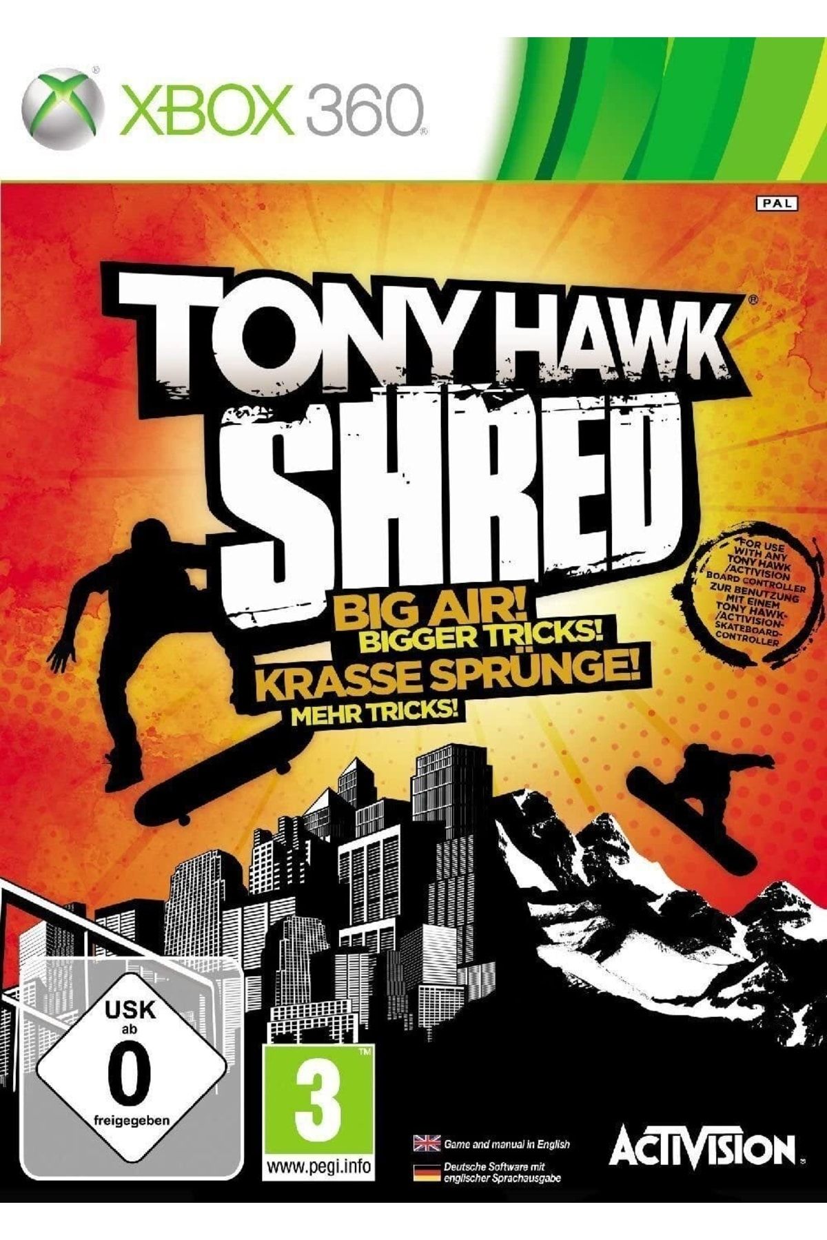 Ubisoft Xbox 360 Tony Hawk Shred Orijinal Kutulu Teşhir Oyun