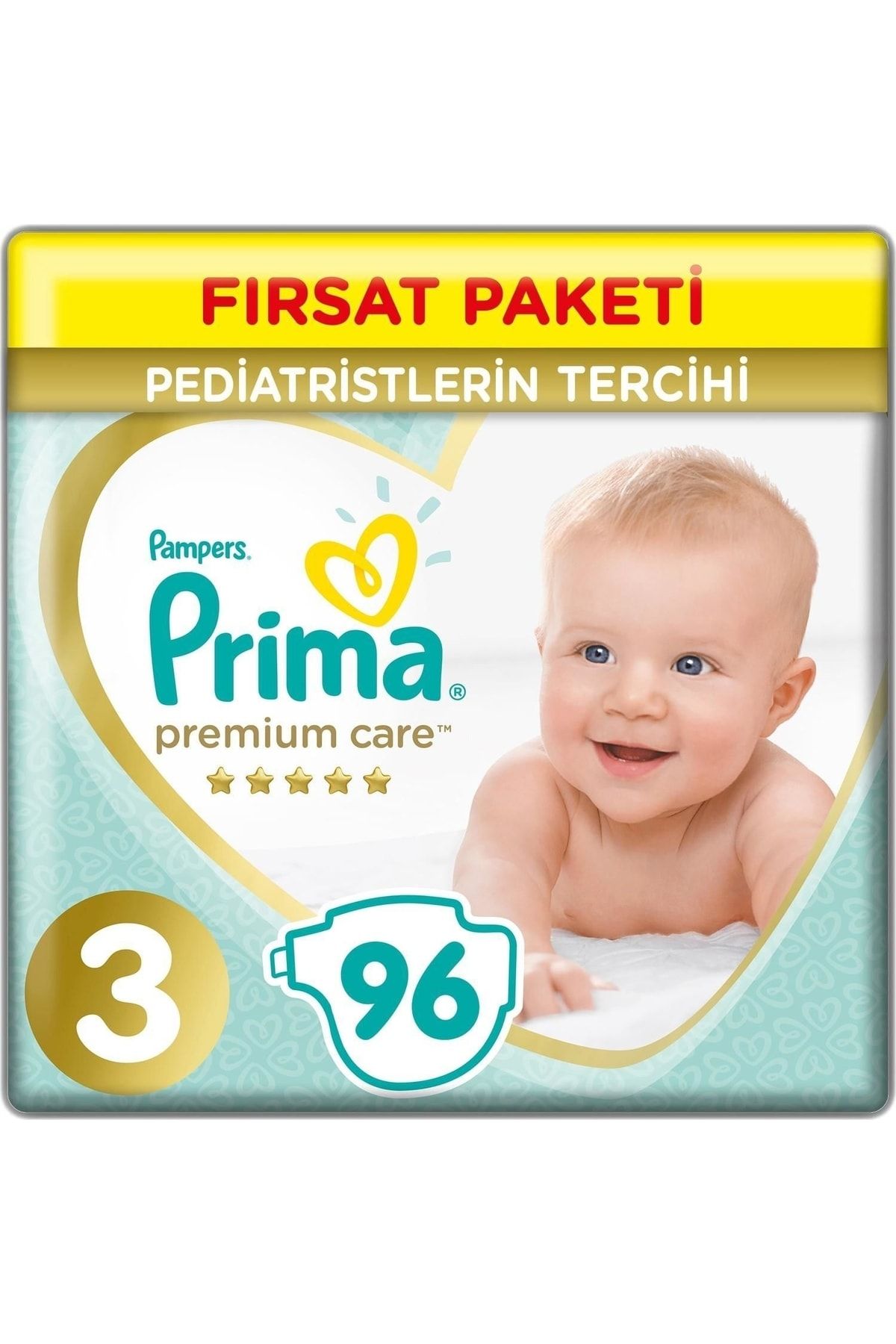 Prima Premium Care Bebek Bezi Fırsat Paketi 3 Beden 96 Adet