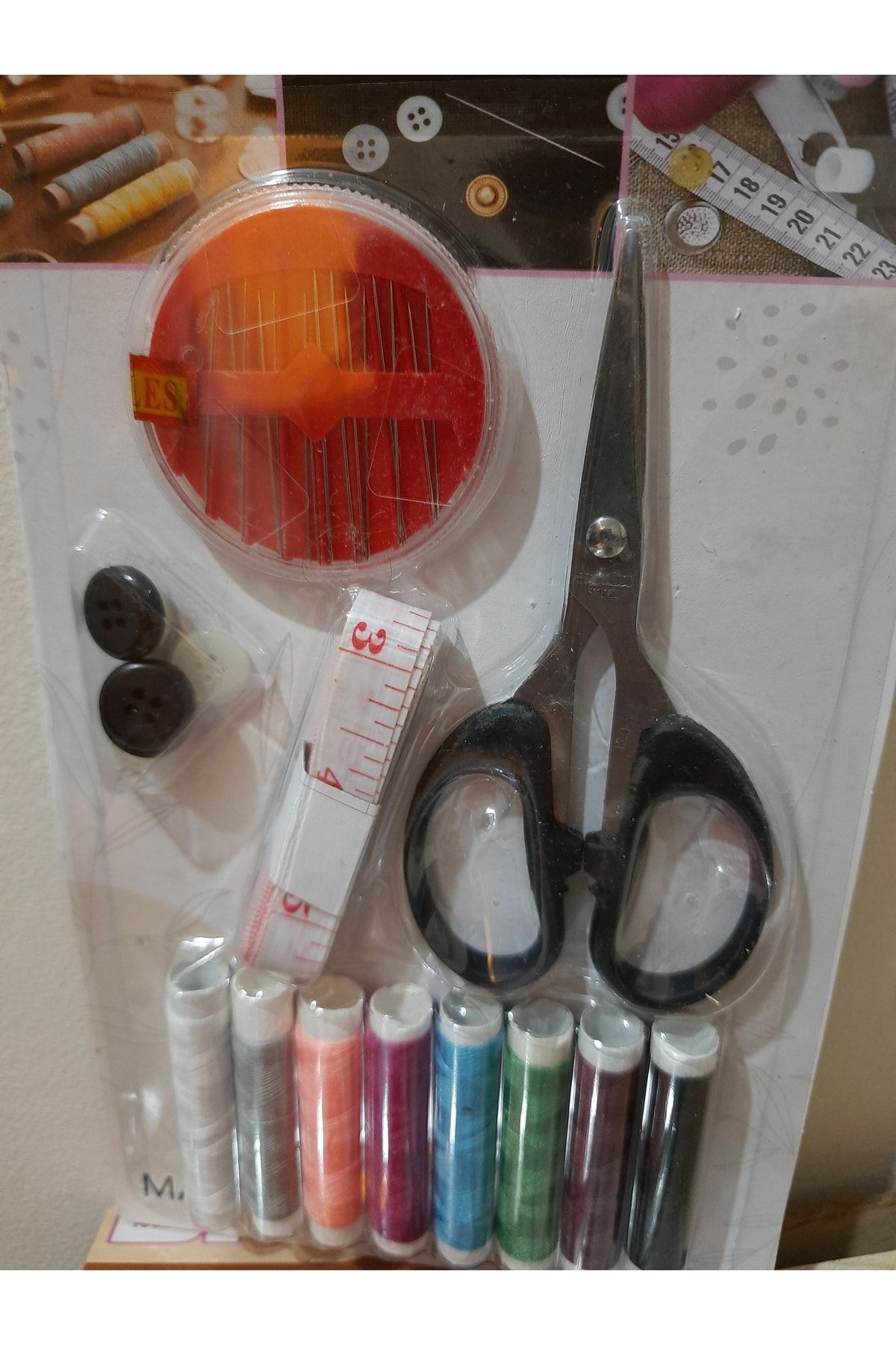 Sewing Kit Dikiş Takımı Ipi Iynesi Makası