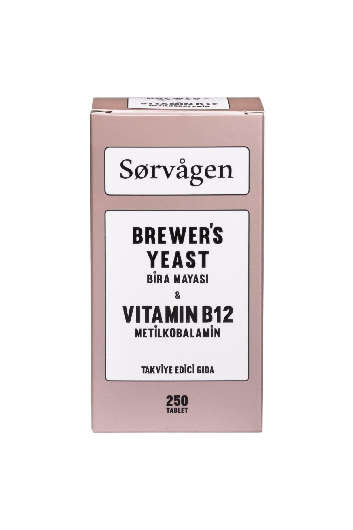 Sorvagen Brewer's Yeast (Bira Mayası) Vitamin B12 Anne Sütü Arttırıcı 250 Tablet