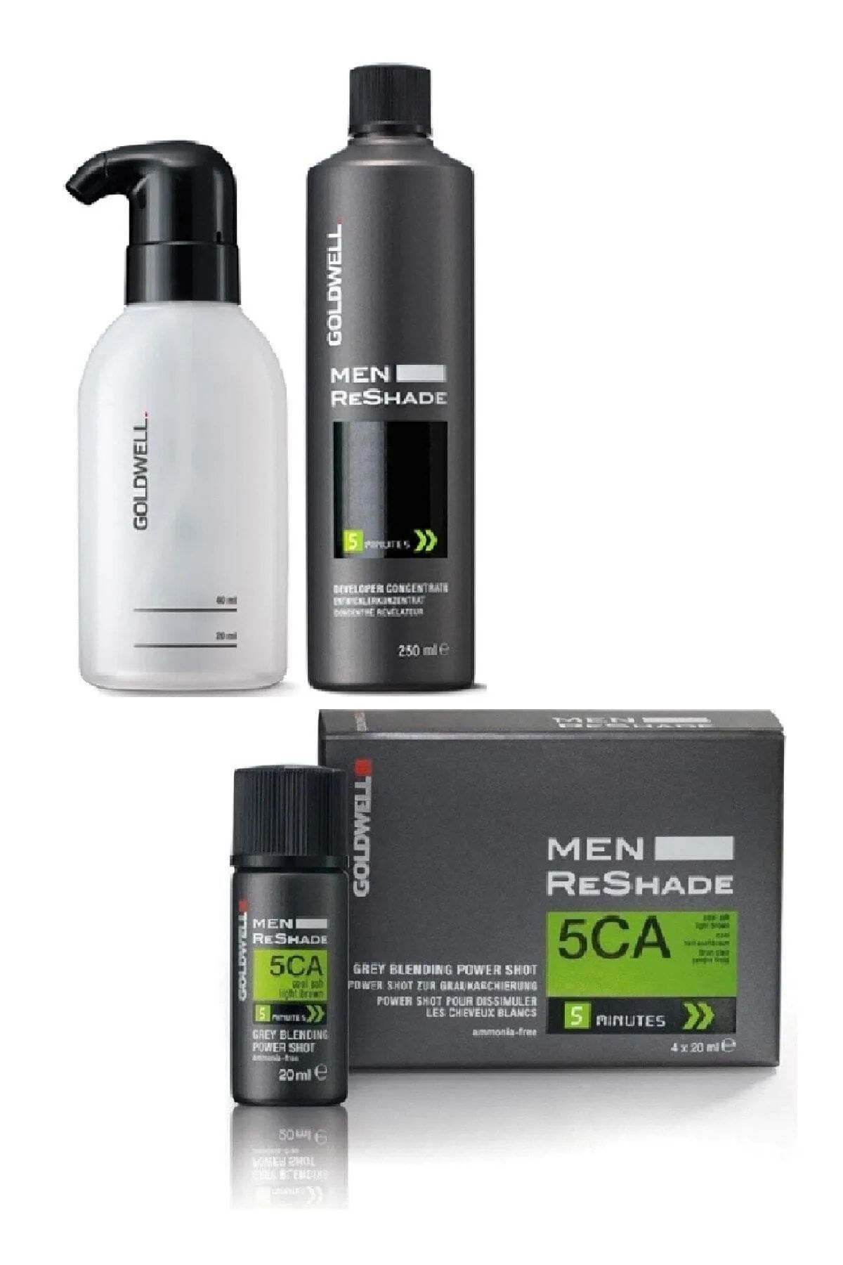 GOLDWELL 5ca Men Reshade 4x20ml + Developer Oxidant 250ml