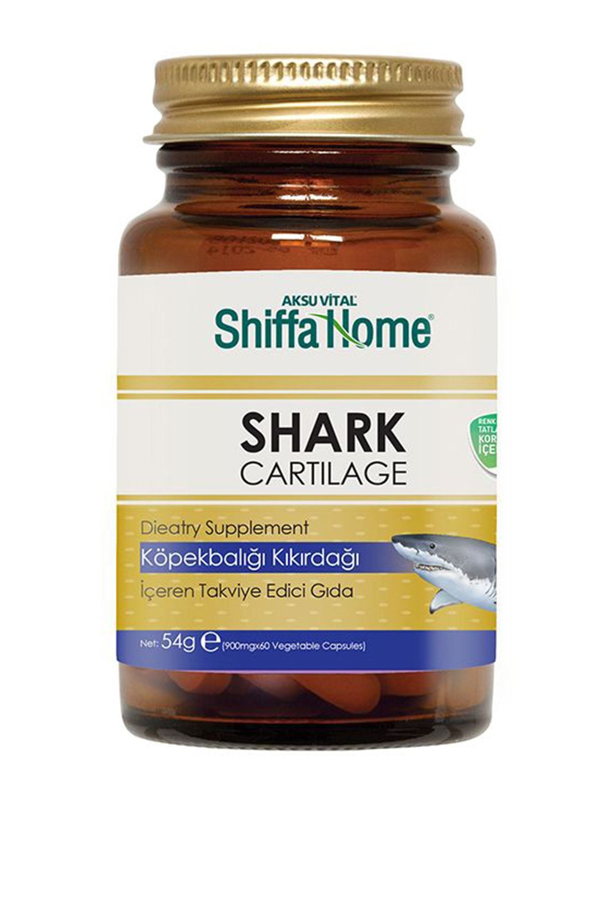 Shiffa Home Köpekbalığı Kıkırdağı Kapsül 900 mgx 60 Köpek Balığı Kıkırdağı Shark Cartilage