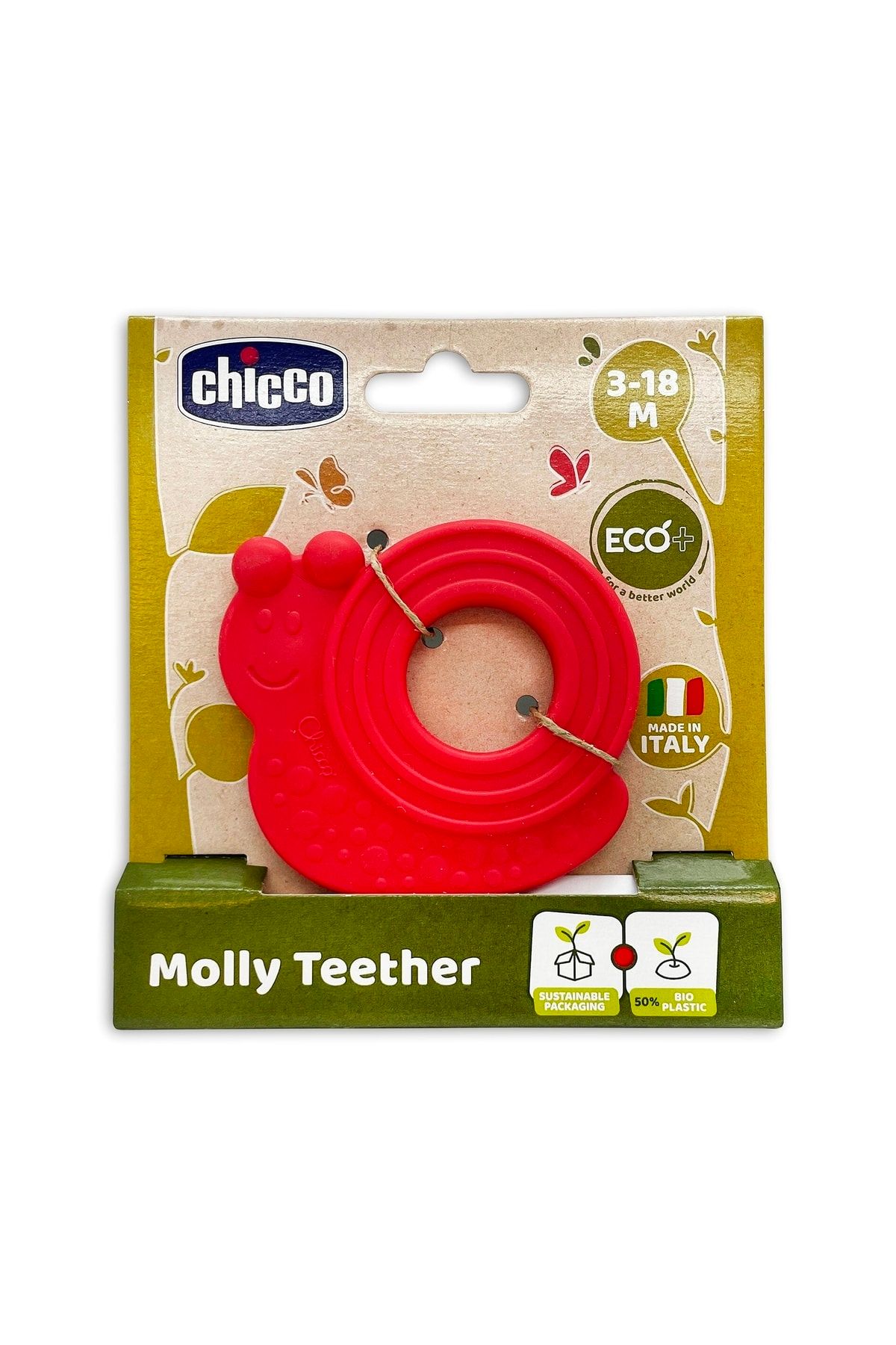 Chicco Molly Diş Kaşıyıcı 3-18 Ay - Kırmızı