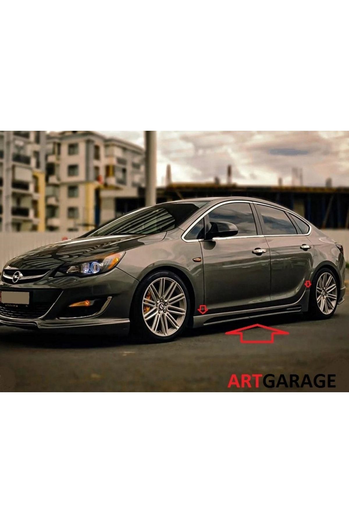 Bodykitartgarage Opel Astra J Sedan-hb Rieger Marşpiyel Takımı-fiberglass-boyasız