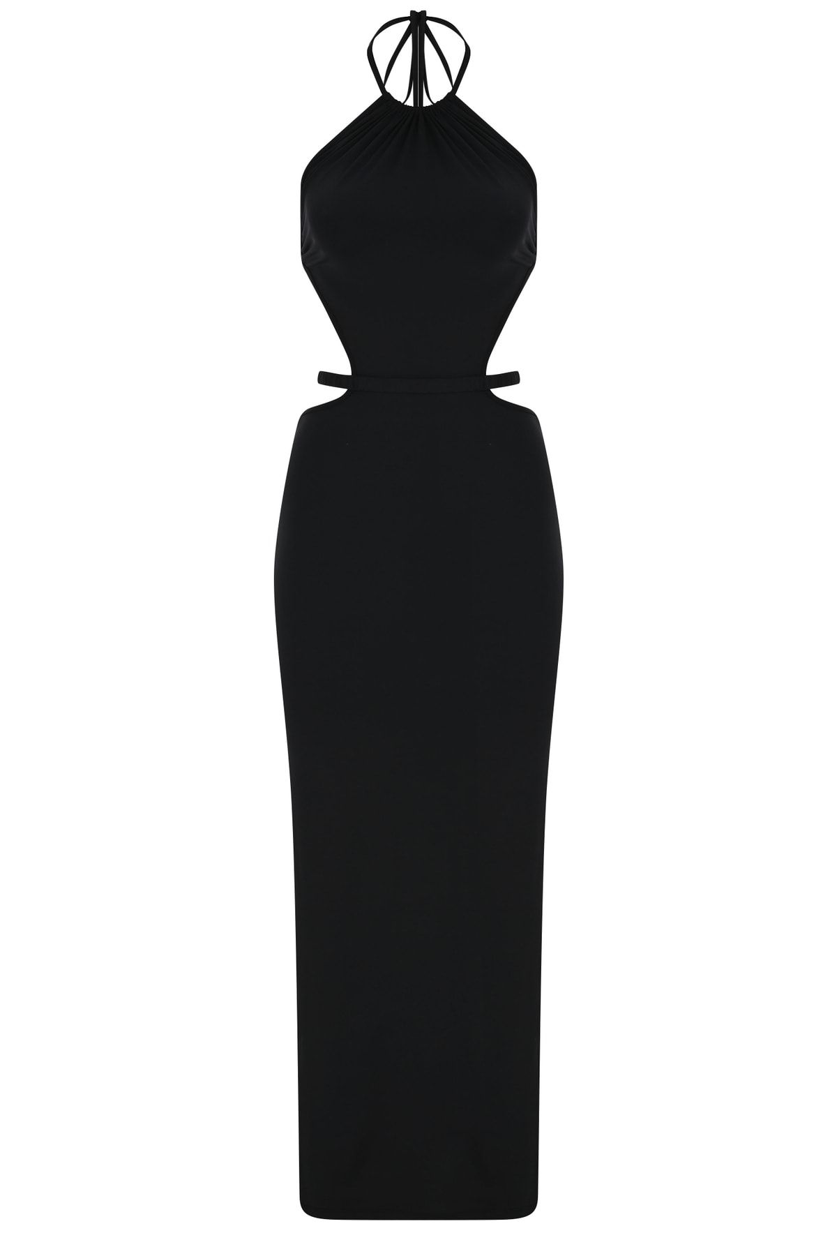 La Sarta Ls Sarta Kadın Cote D'azur Uzun Sırtı Açık Boyundan Bağlı Beli Kemer Detaylı Elbise