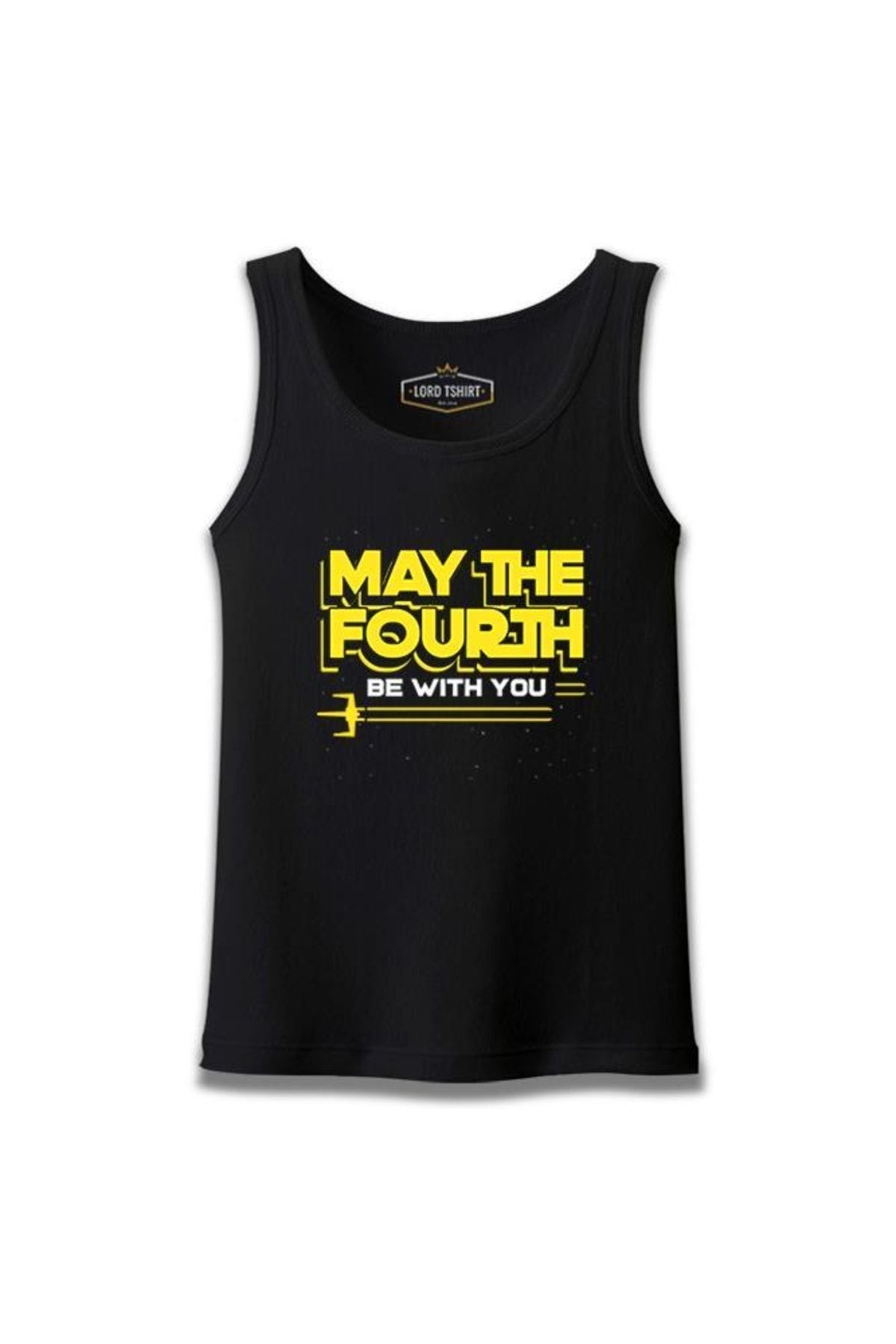 Lord T-Shirt May The Fourth With Battleship Logo Siyah Erkek Atlet