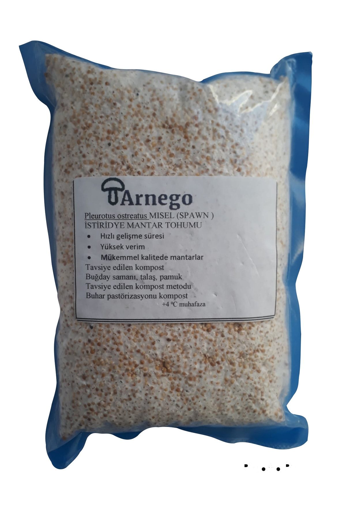 Arnego Istiridye Mantar Tohumu 500 gram (ekim Mikro Delikli Siyah Poşet Hediye )