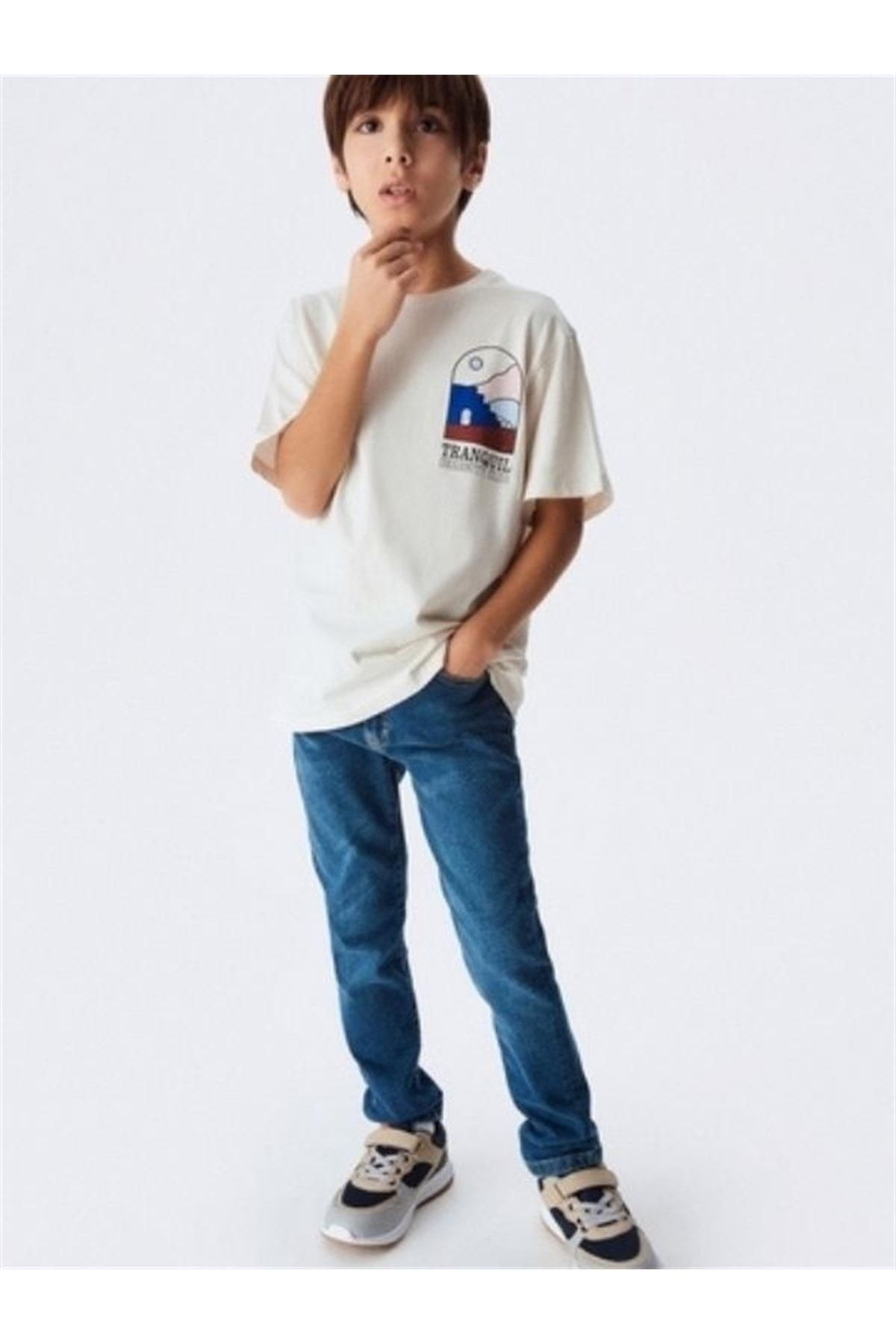 NK Çocuk Tranquil Yazılı Pamuklu Tshirt