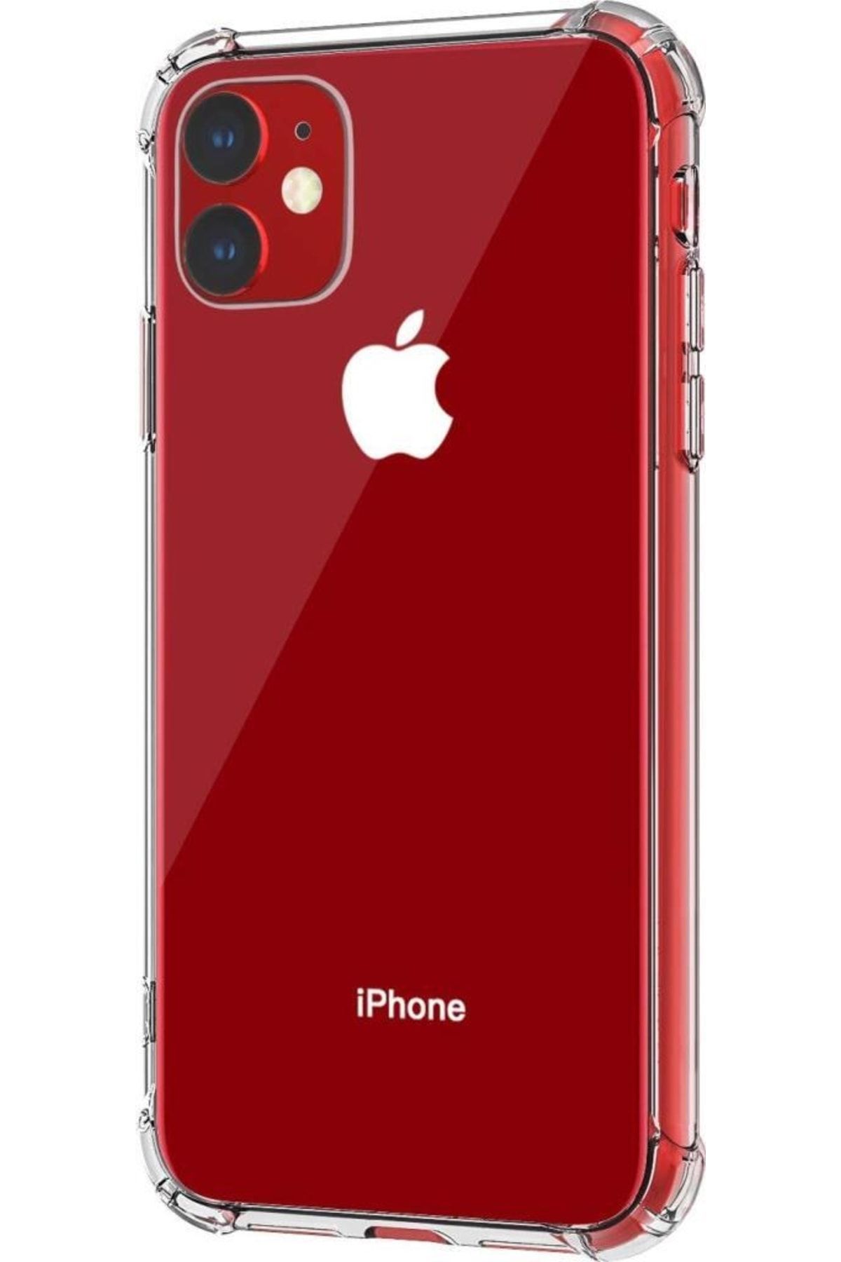 Case 4U Apple Iphone 11 Kılıf Darbe Emici Köşe Korumalı Anti Shock Şeffaf Silikon Şeffaf
