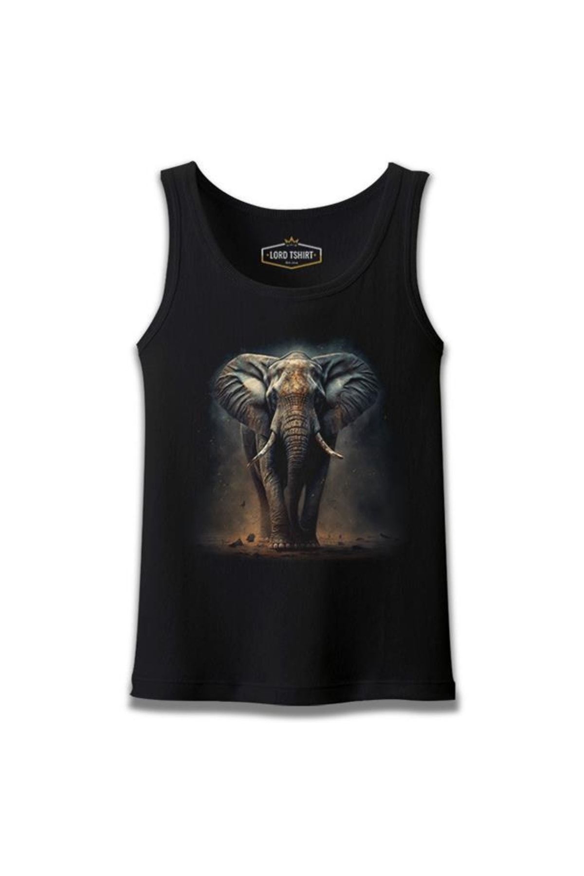 Lord T-Shirt Elephant Walking In The Dust Siyah Erkek Atlet