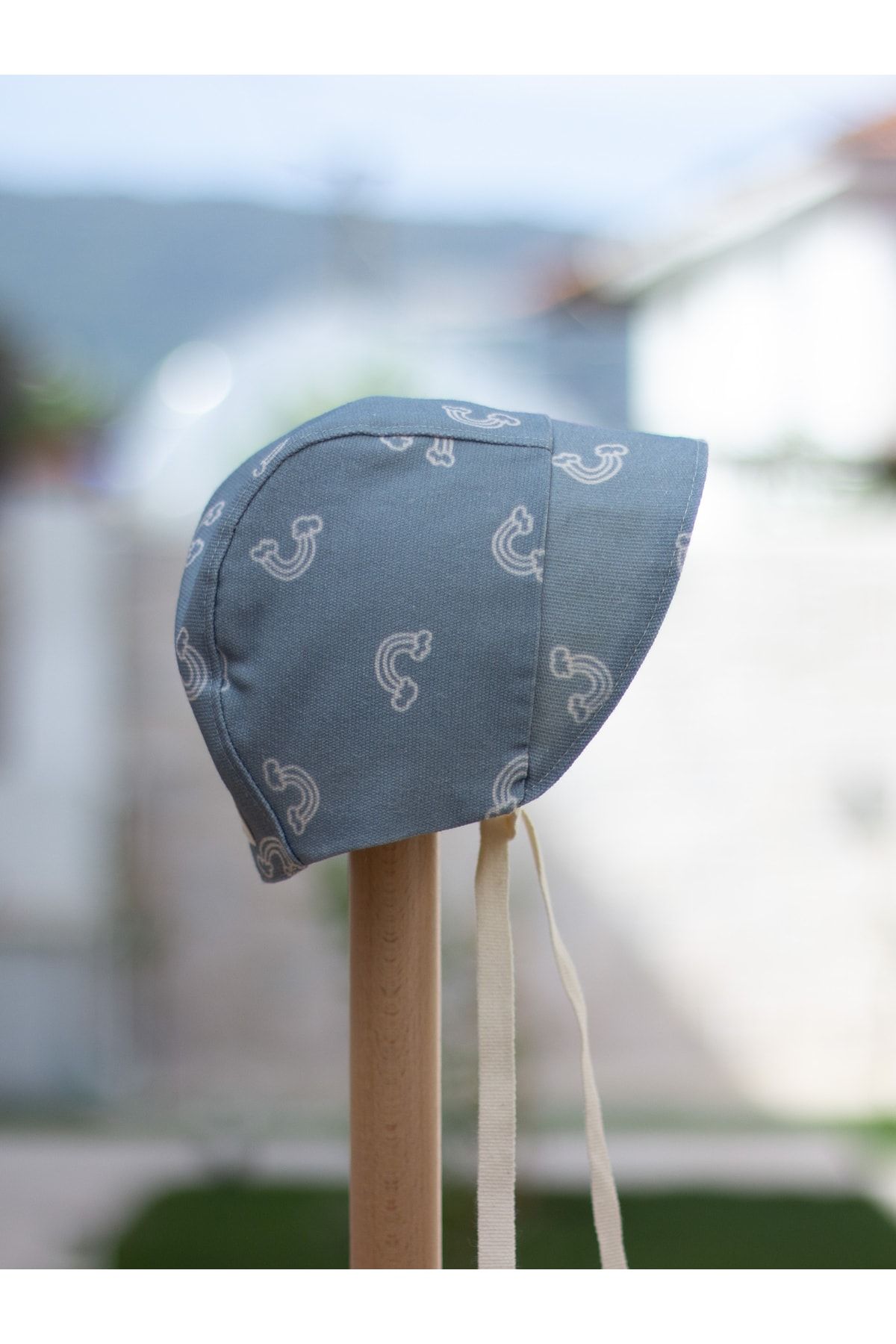 Moda La Gazelle Desenli Bebek Şapkası, Güneşlikli Bebek Bonnet, Yazlık Bebek Şapkası