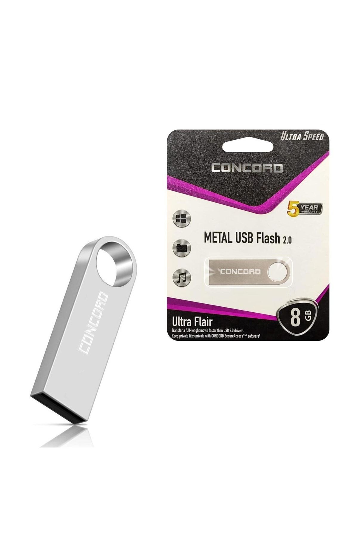Genel Markalar Concord Usb Flash Bellek 8gb Metal Ultra Flaır C-u8