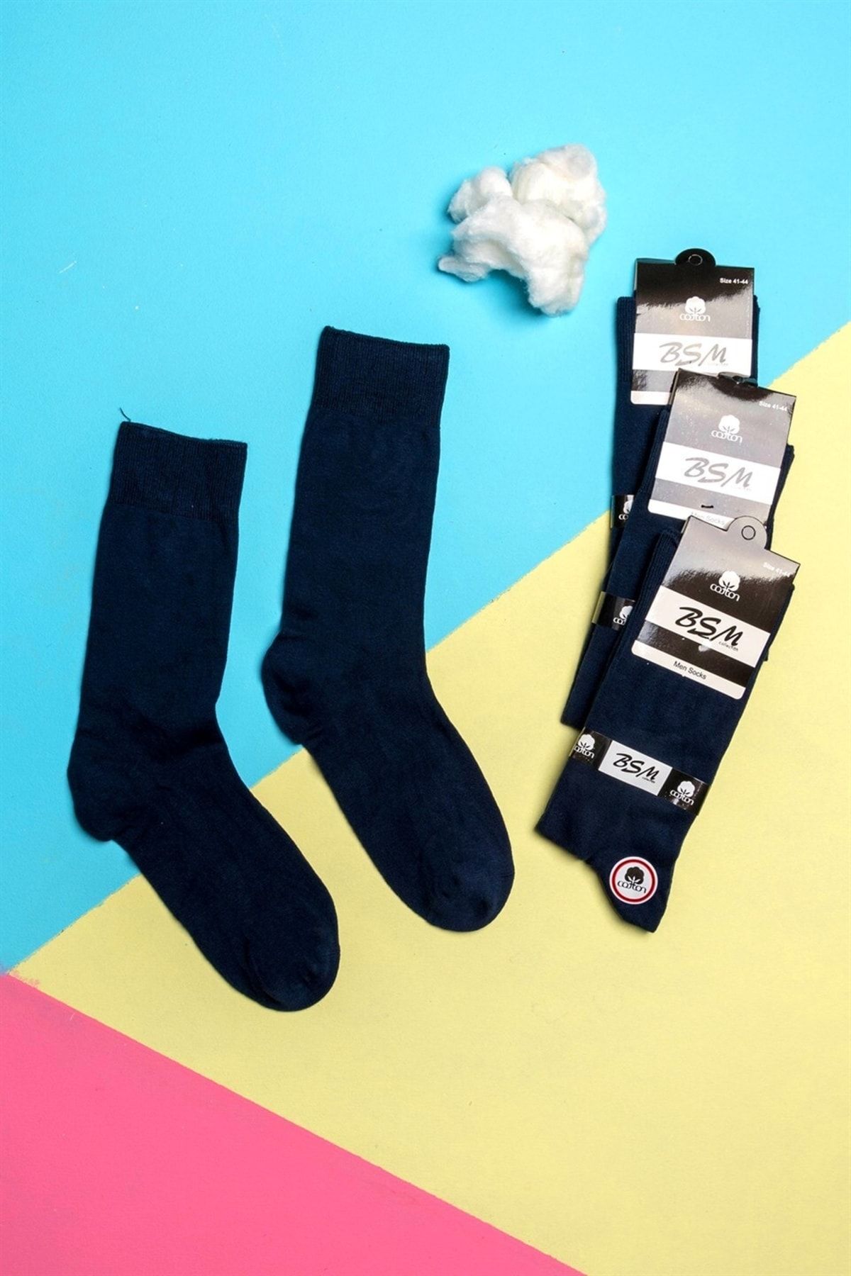 BSM 6 Lı Erkek Pamuklu Dikişsiz Soket Çorap 12521