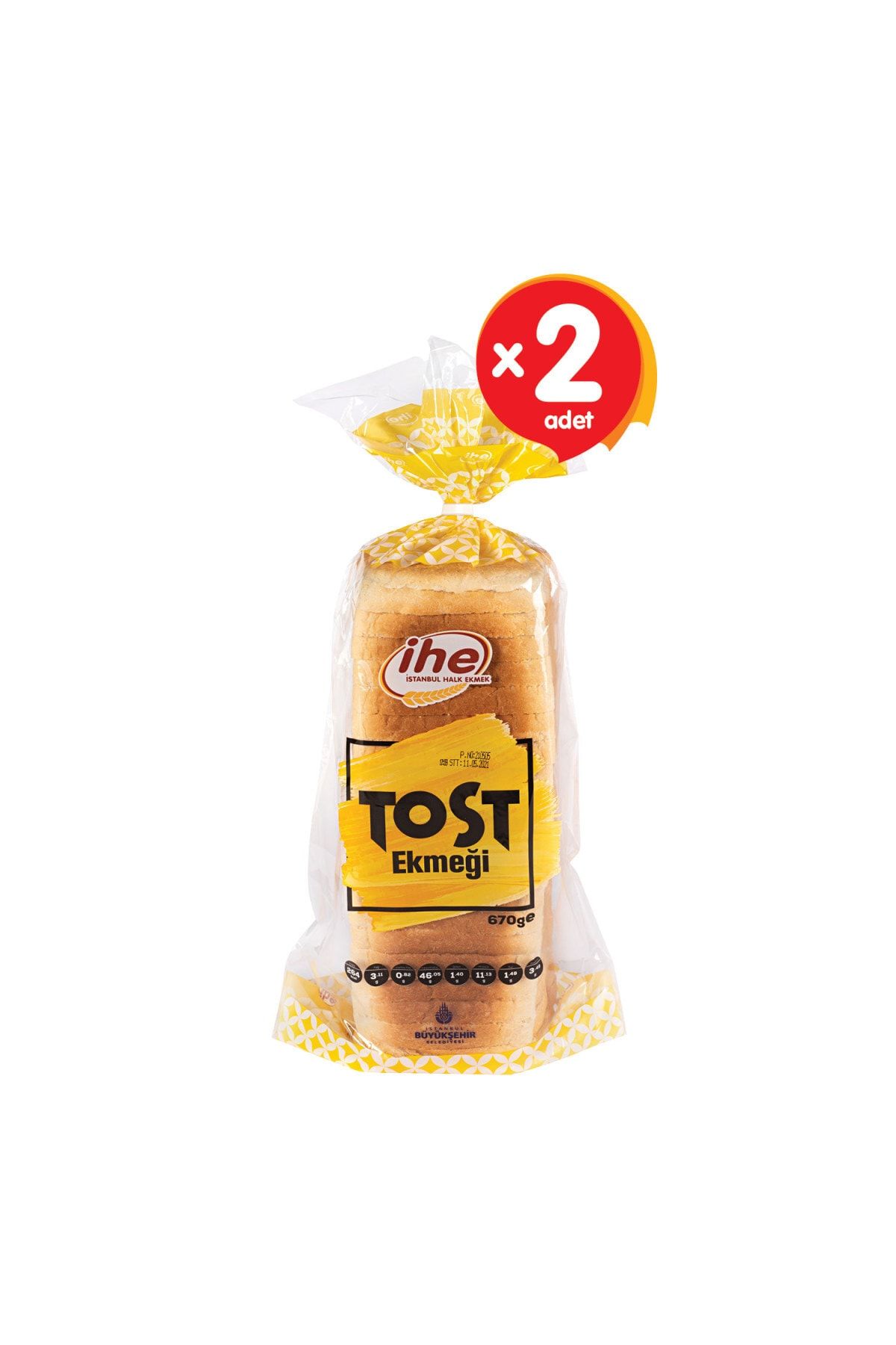 İhe Tost Ekmeği 670 G (2 ADET)