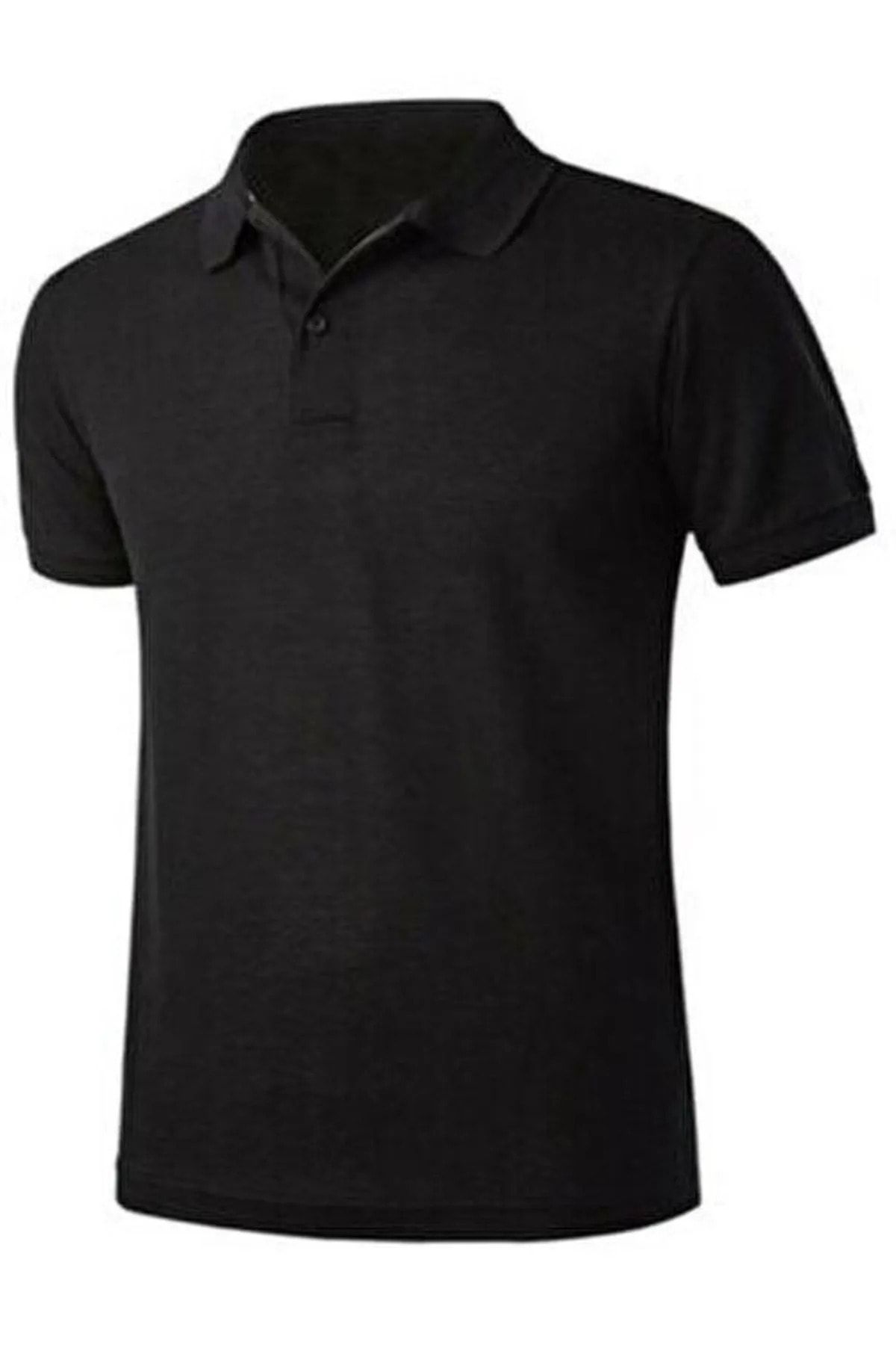 EKZMODA Erkek Siyah Slim Fit Polo Yaka T-shirt - Siyah Tisort - Erkek T-shirt