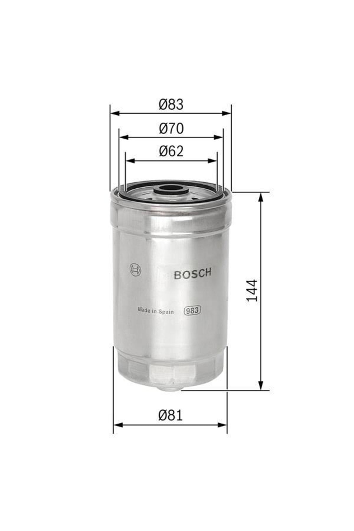 Bosch Yakıt Filtresi Boxer 2.0hdı-2.8hdı 00- -ducato 2.0jtd-2.8jtd 00-02 -jumper 2.0hdı-2.2hdı Doblo 1.9bo