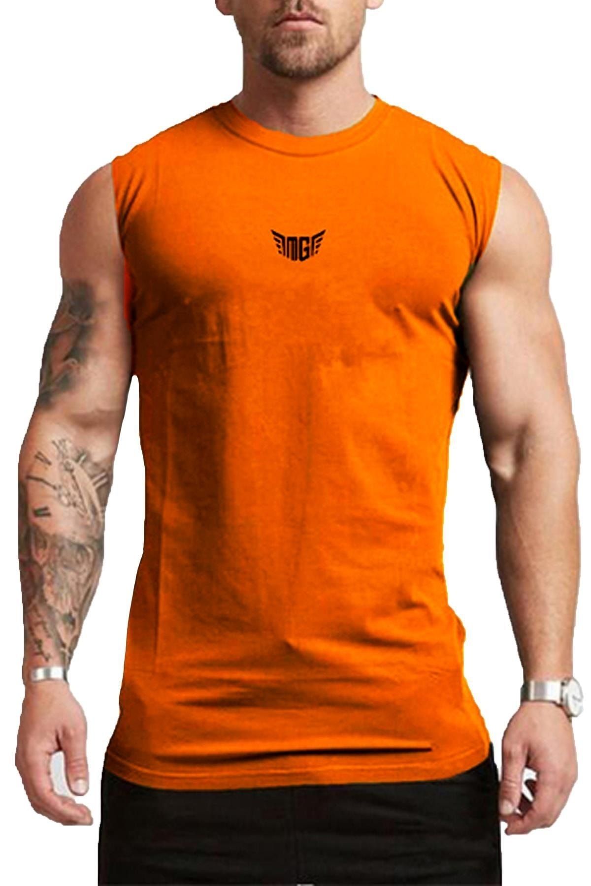 Ghassy Co Erkek Nem Emici Hızlı Kuruma Atletik Teknik Performans Sporcu Sıfır Kol T-shirt