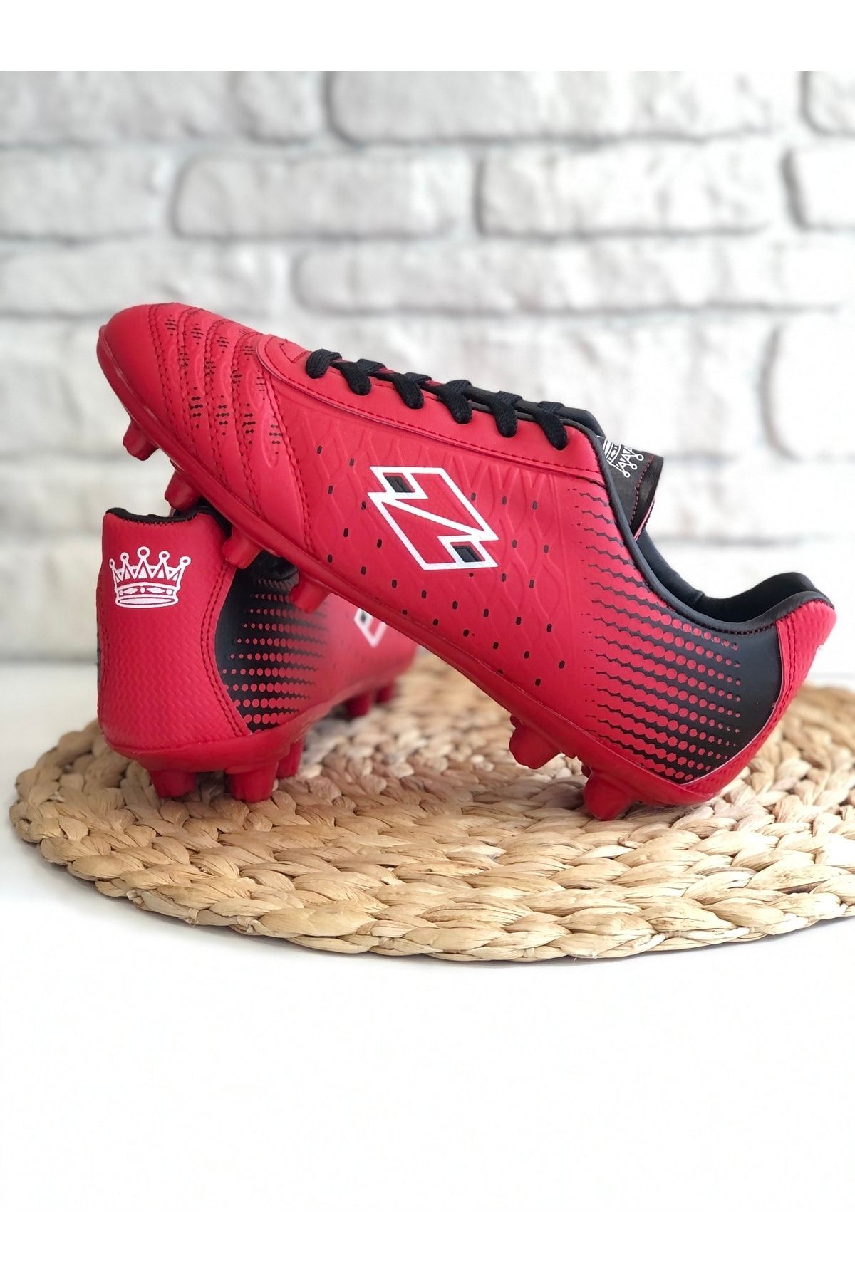SPORTAÇ Yeni Sezon Krampon Dişli  Futbol Ayakkabısı Kırmızı