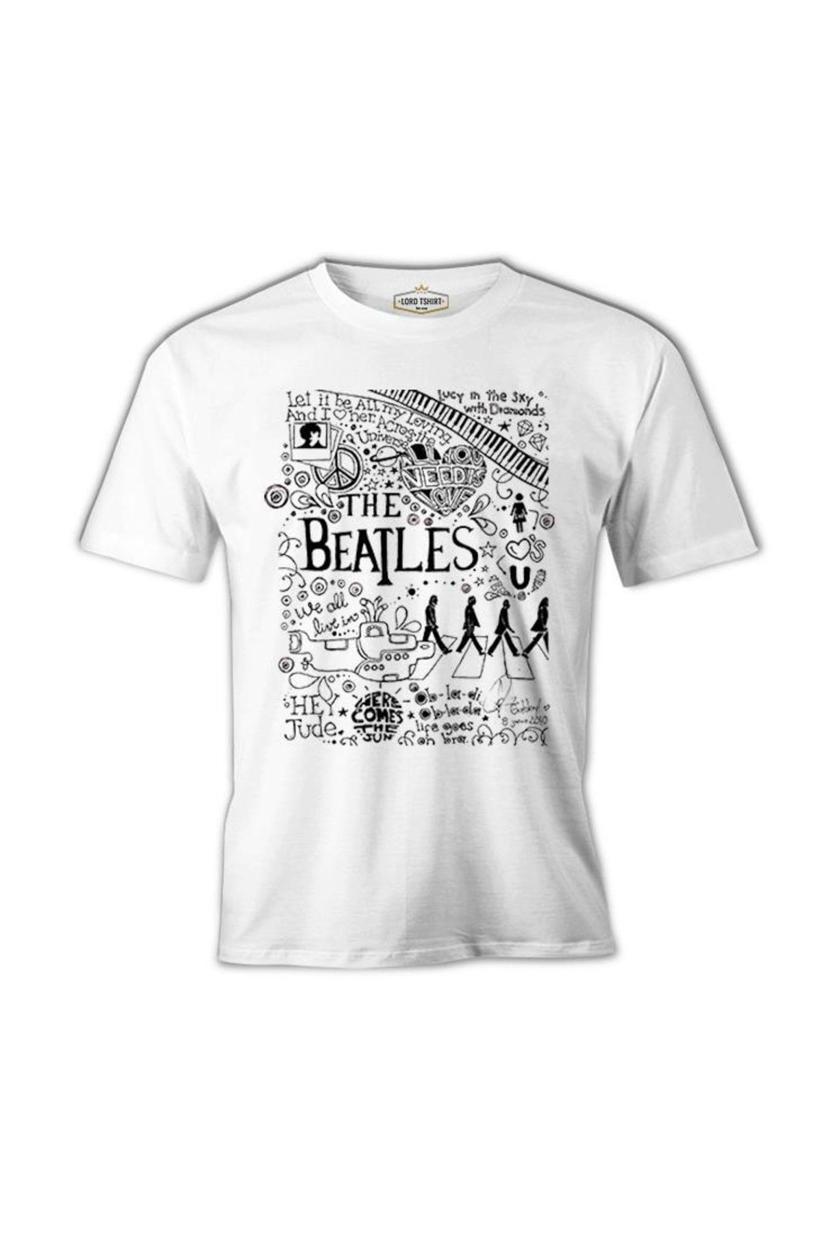 Lord T-Shirt Beatles - Hey Jude Beyaz Erkek Tshirt