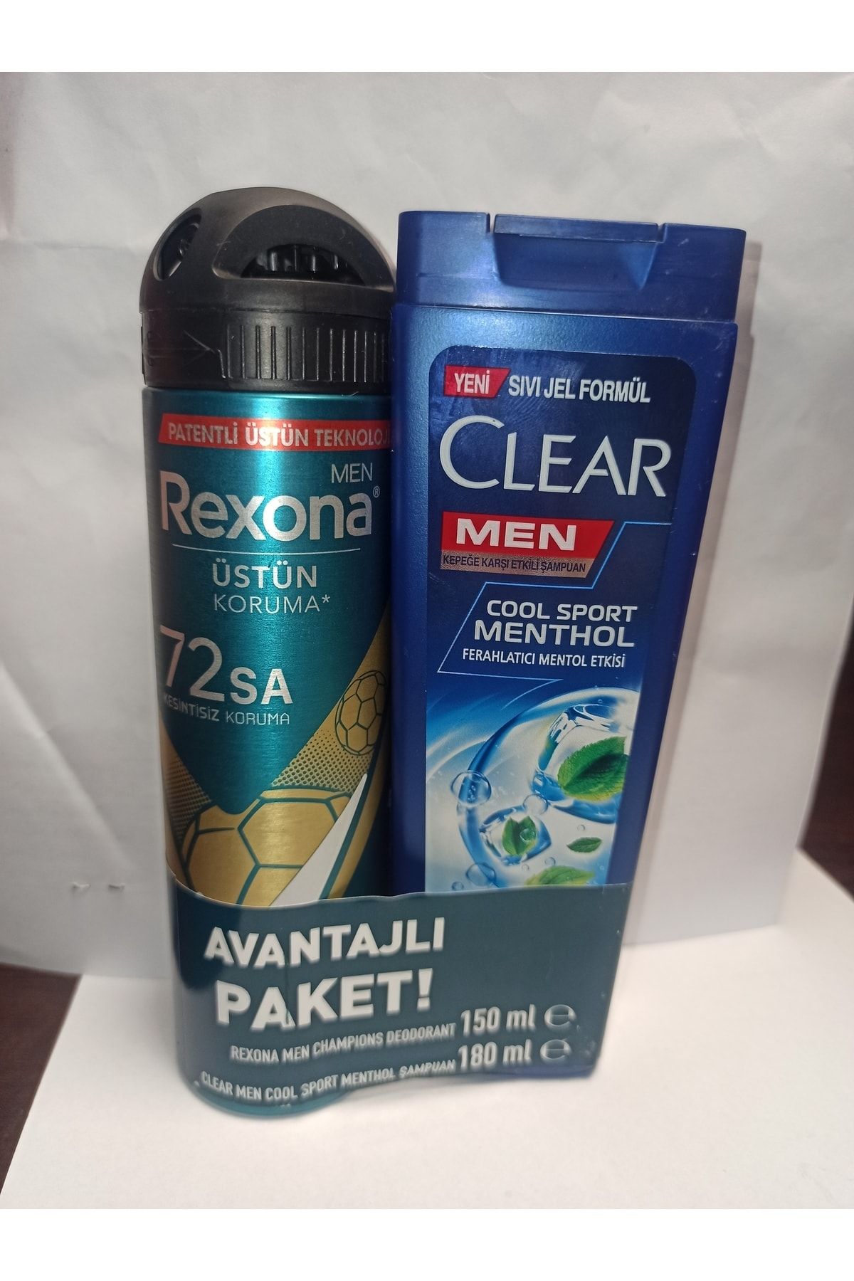 Rexona Deodorant Champıons Üstün Koruma Men 150ml+clear Cool Sport Menthol 150ml Şampuan