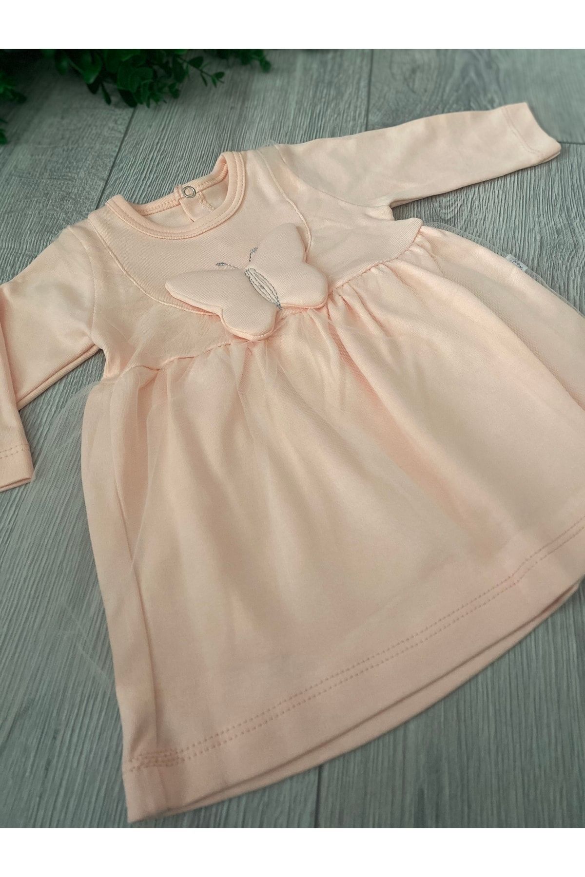 Nonna Baby Kelebek Detay Kız Bebek Elbise