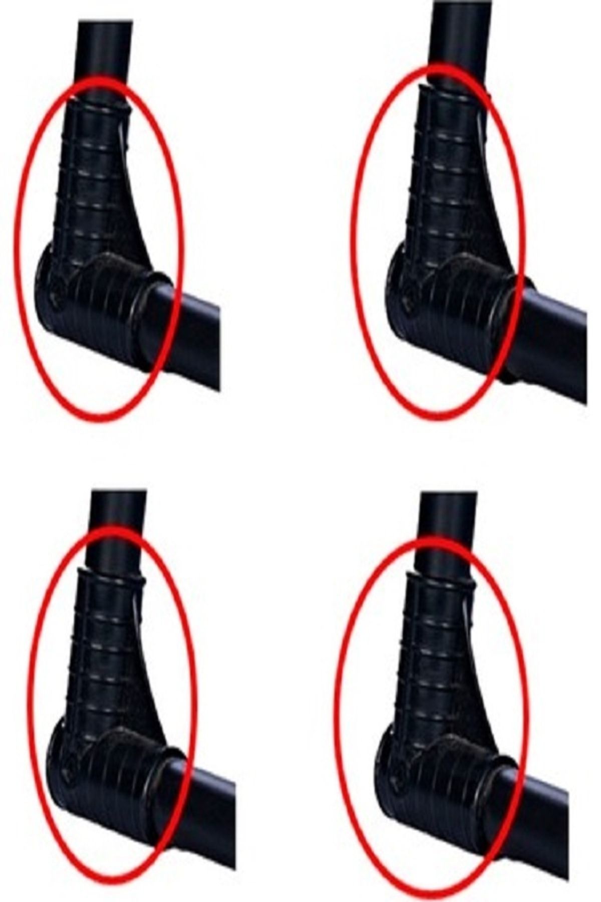 Özbay Btrend 32 Lik 4 Adet Plastik Bebek Beşik Ayağı Salıncak Ayağı-siyah