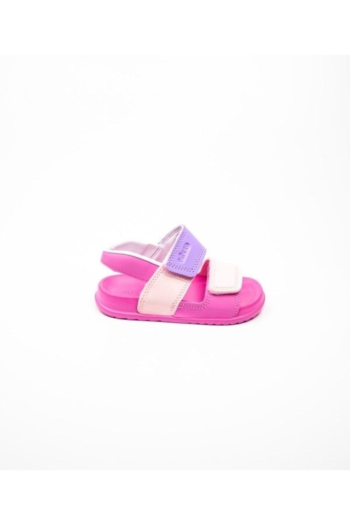 Vicco Yeni Sezon Unisex Hafif Eva Taban Çocuk Sandalet Modeli - Fuşya