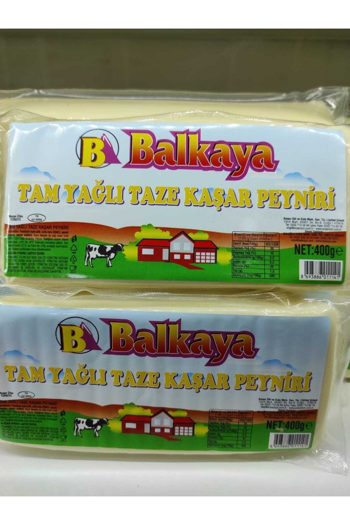 BERTİZLİOĞLU YÖRESEL Tam Yağlı Taze Kaşar Peyniri Kahvaltılık 400 Gr Balkaya