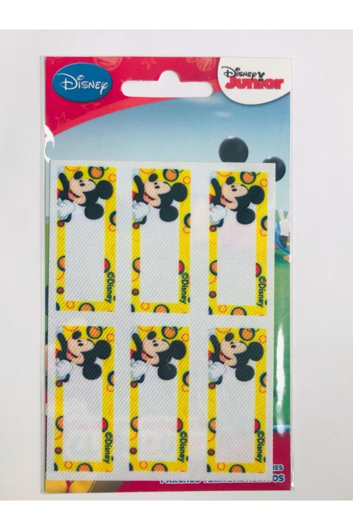 Disney Baby Ütü Ile Yapışan Mickey Mouse Figürlü (4) Kumaş Okul Forma Etiketi Arma Yama