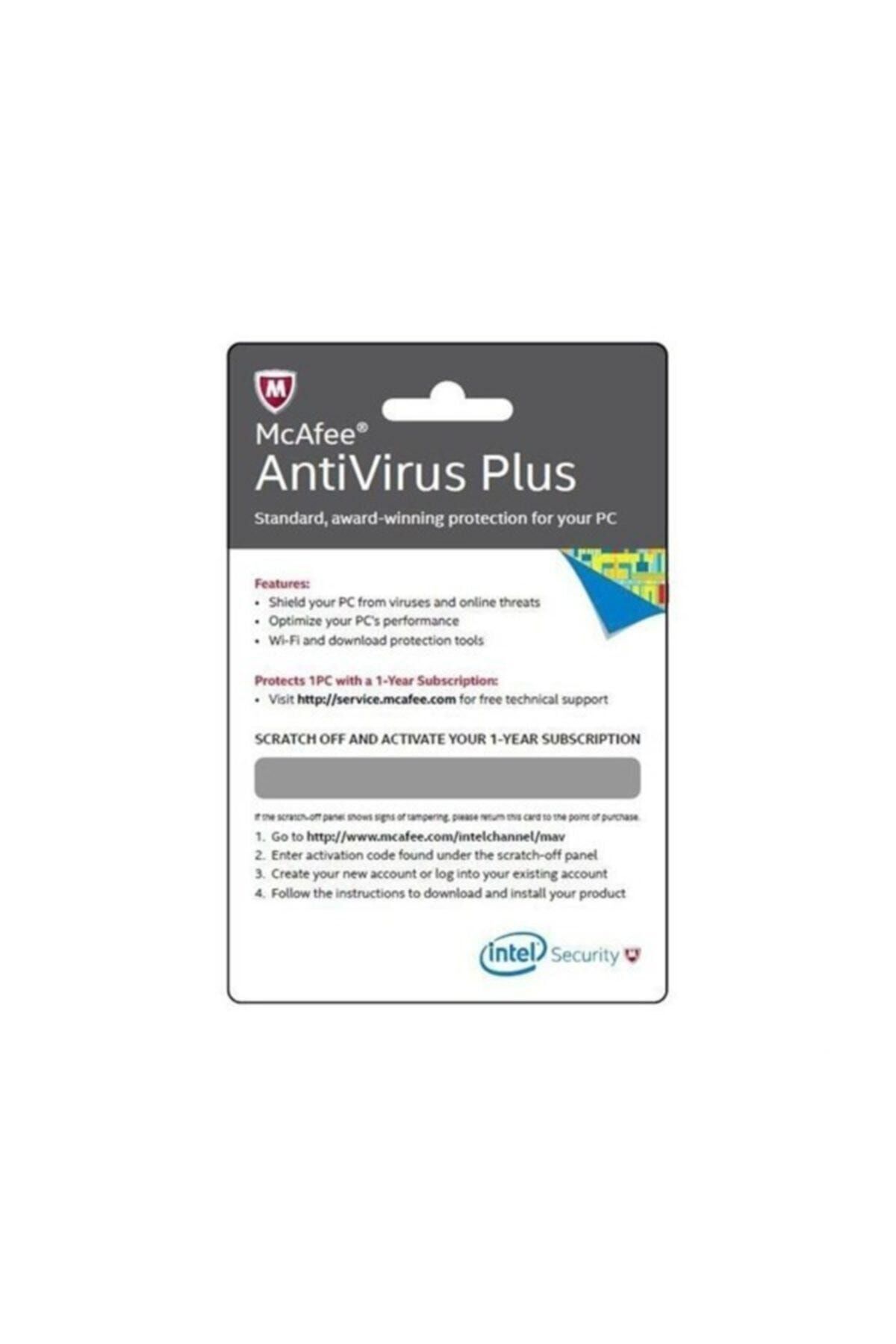Intel Mcafee Antivirus Plus Aktivasyon Kartı 1yıl (Türkçe)