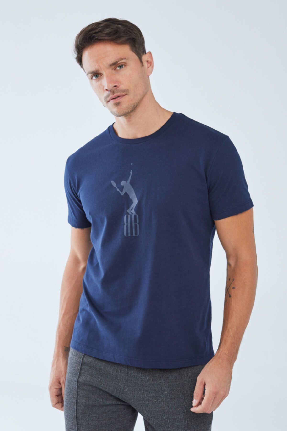 Boris Becker Erkek  Baskılı T-shirt