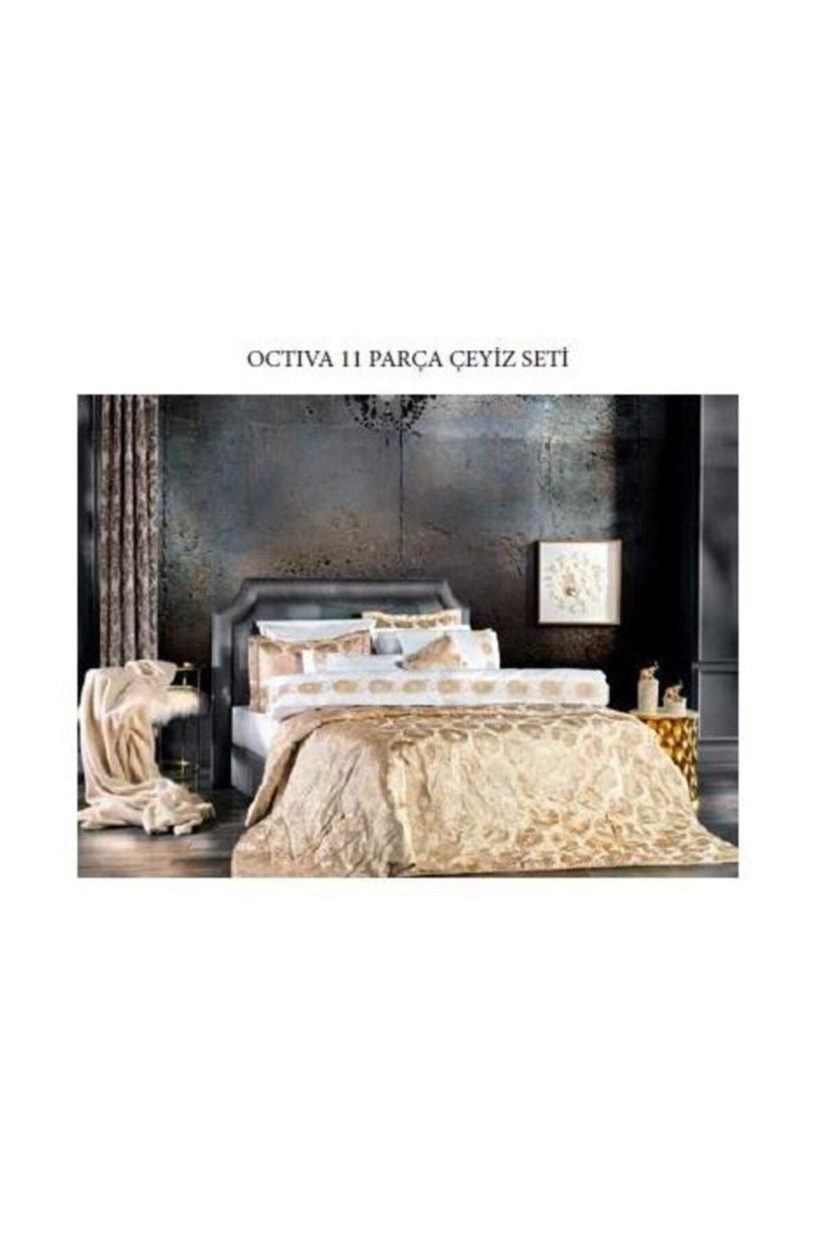 Schafer Octavia Gold 11 Parça Yatak Örtüsü Tekstil Çeyiz Set