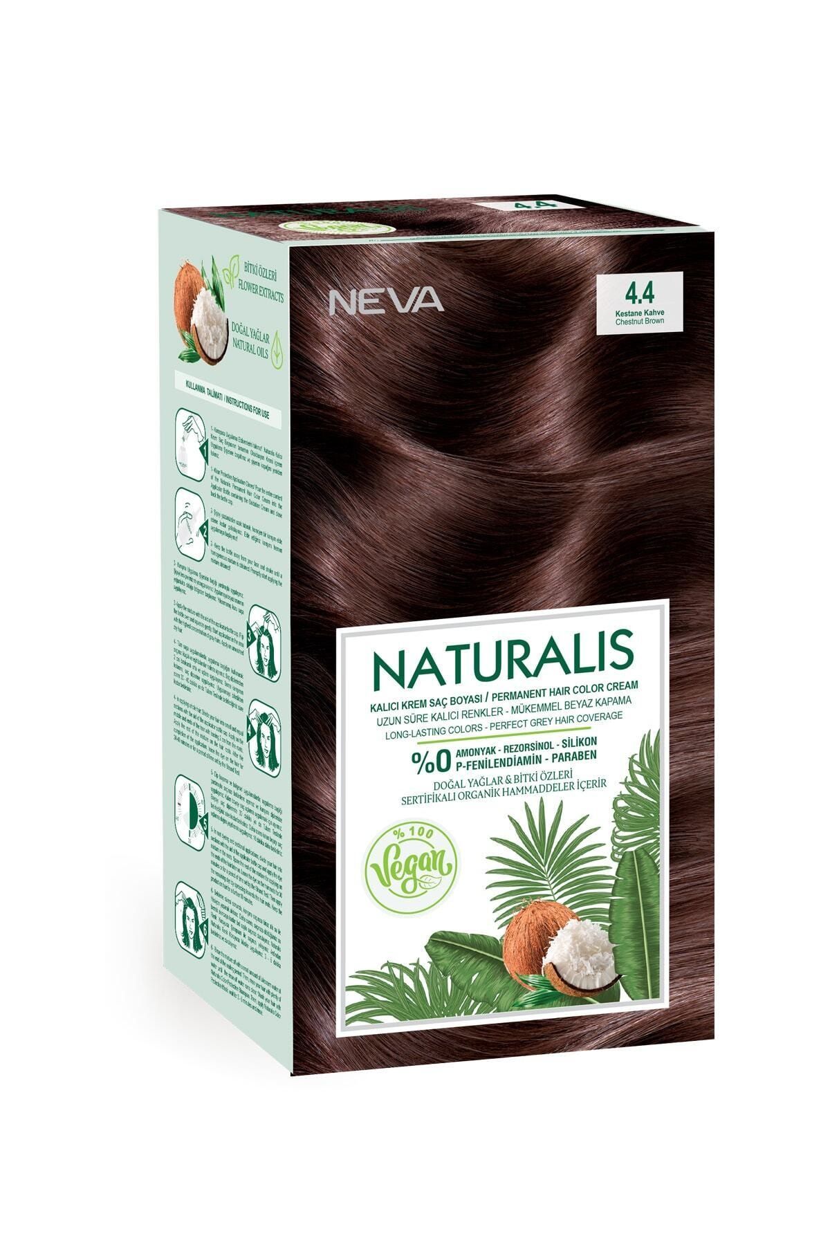 NEVA KOZMETİK Naturalis Saç Boyası 4.4 Kestane Kahve Vegan