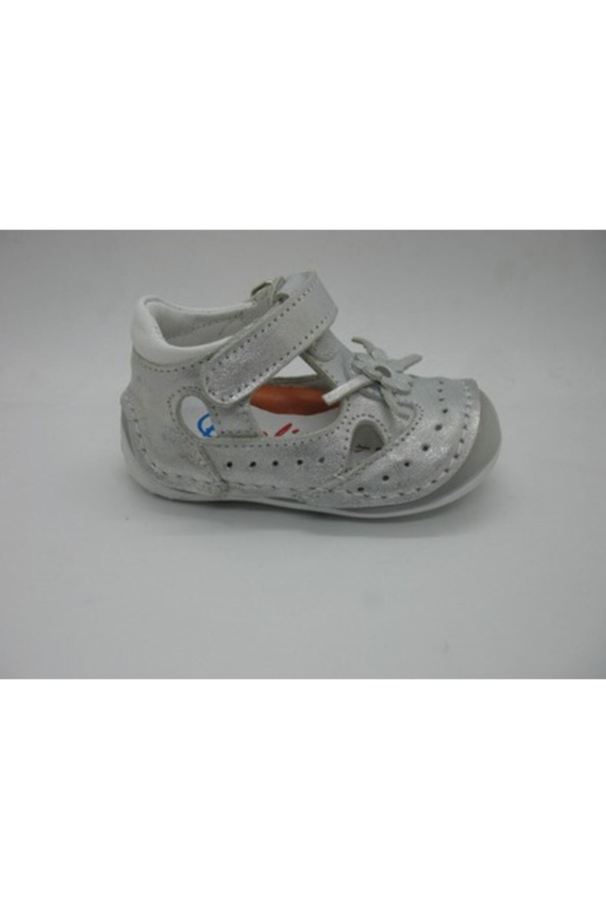 Perlina Kız Bebek Gri Deri Ortopedik İlk Adım Ayakkabısı 18-21 01102