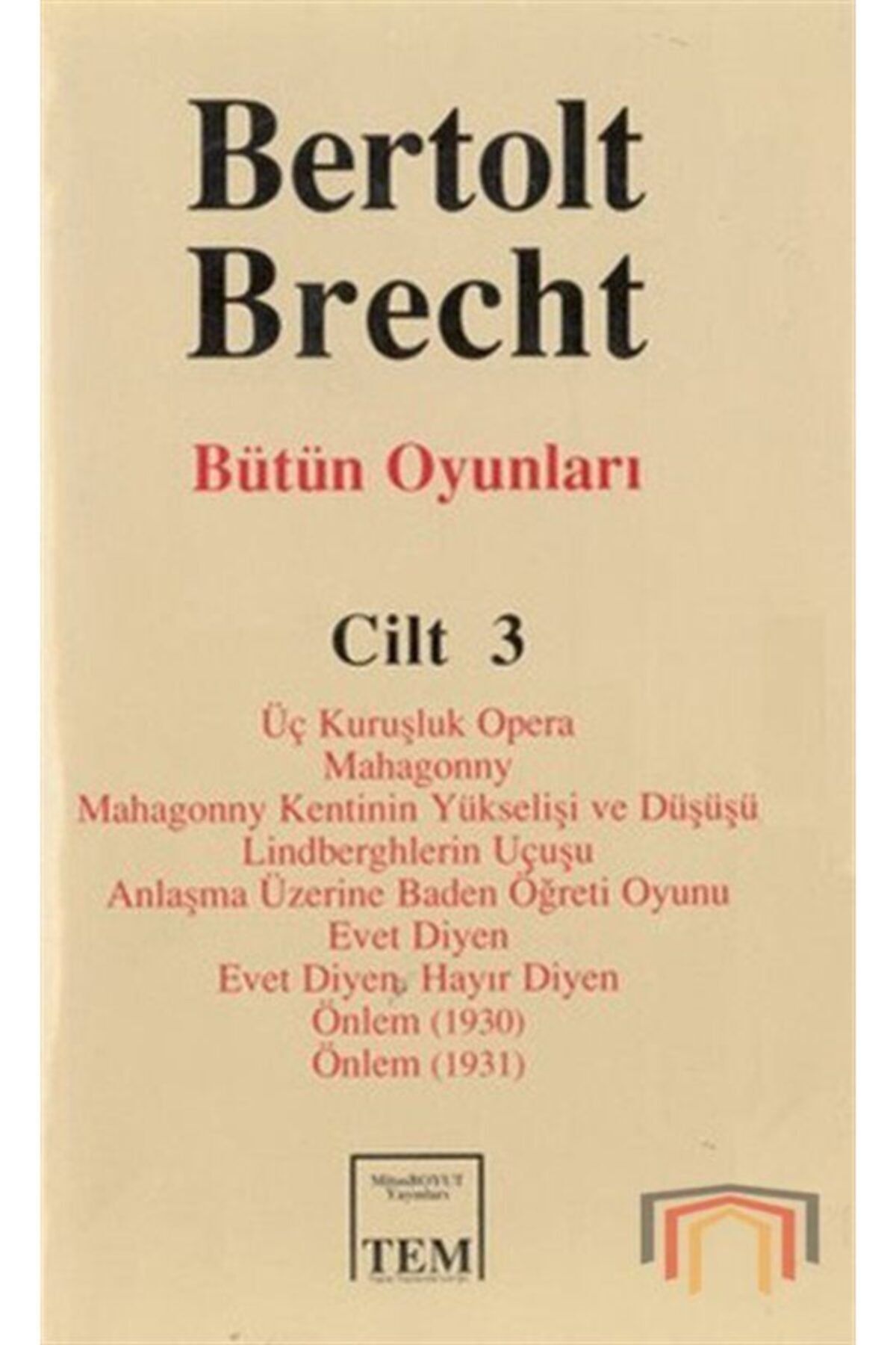 Mitos Boyut Yayınları Bütün Oyunları-03 / Bertolt Brecht