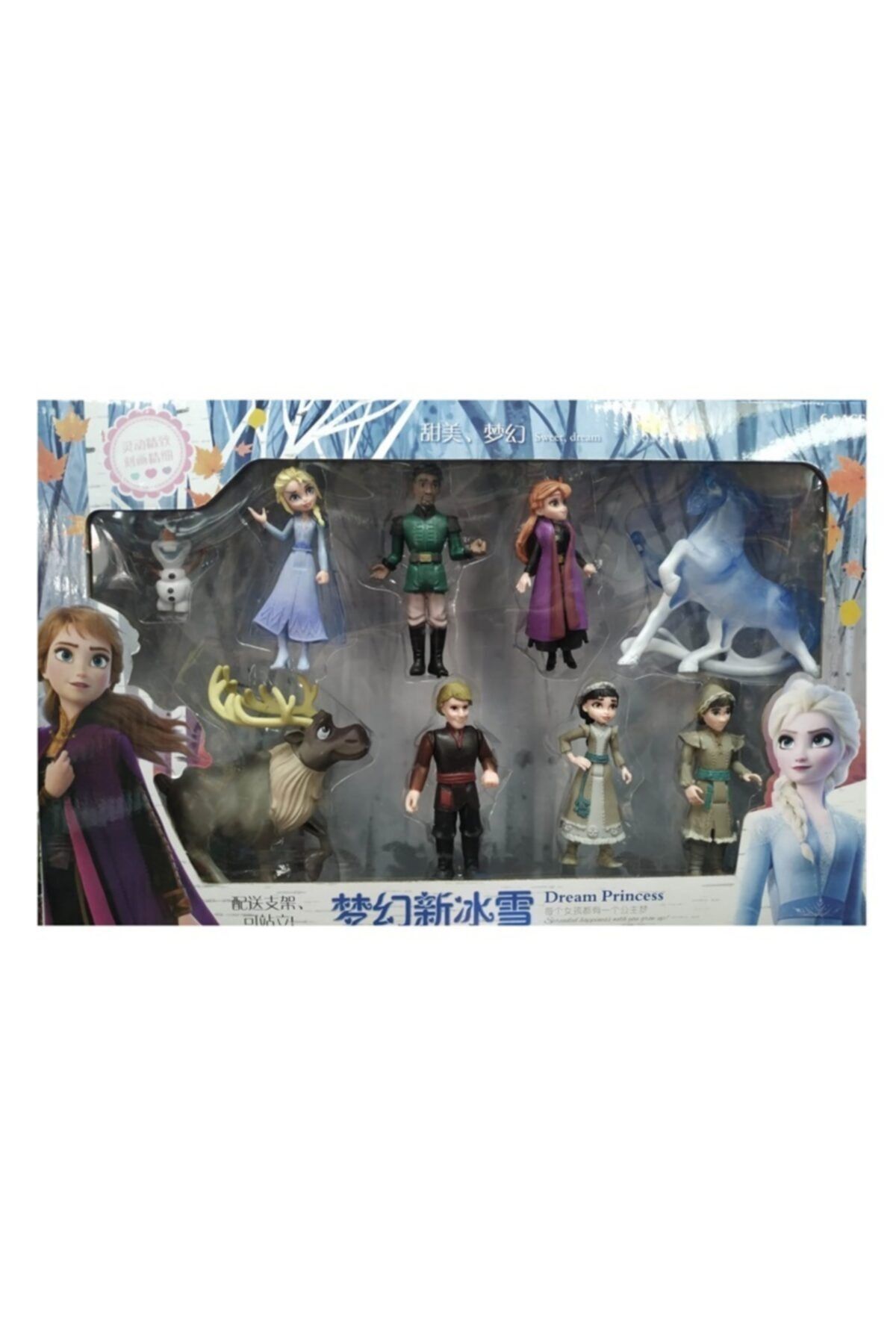 Frozen Aydın Oyuncak Elsa Anna Olaf Figür Oyun Seti 9'lu