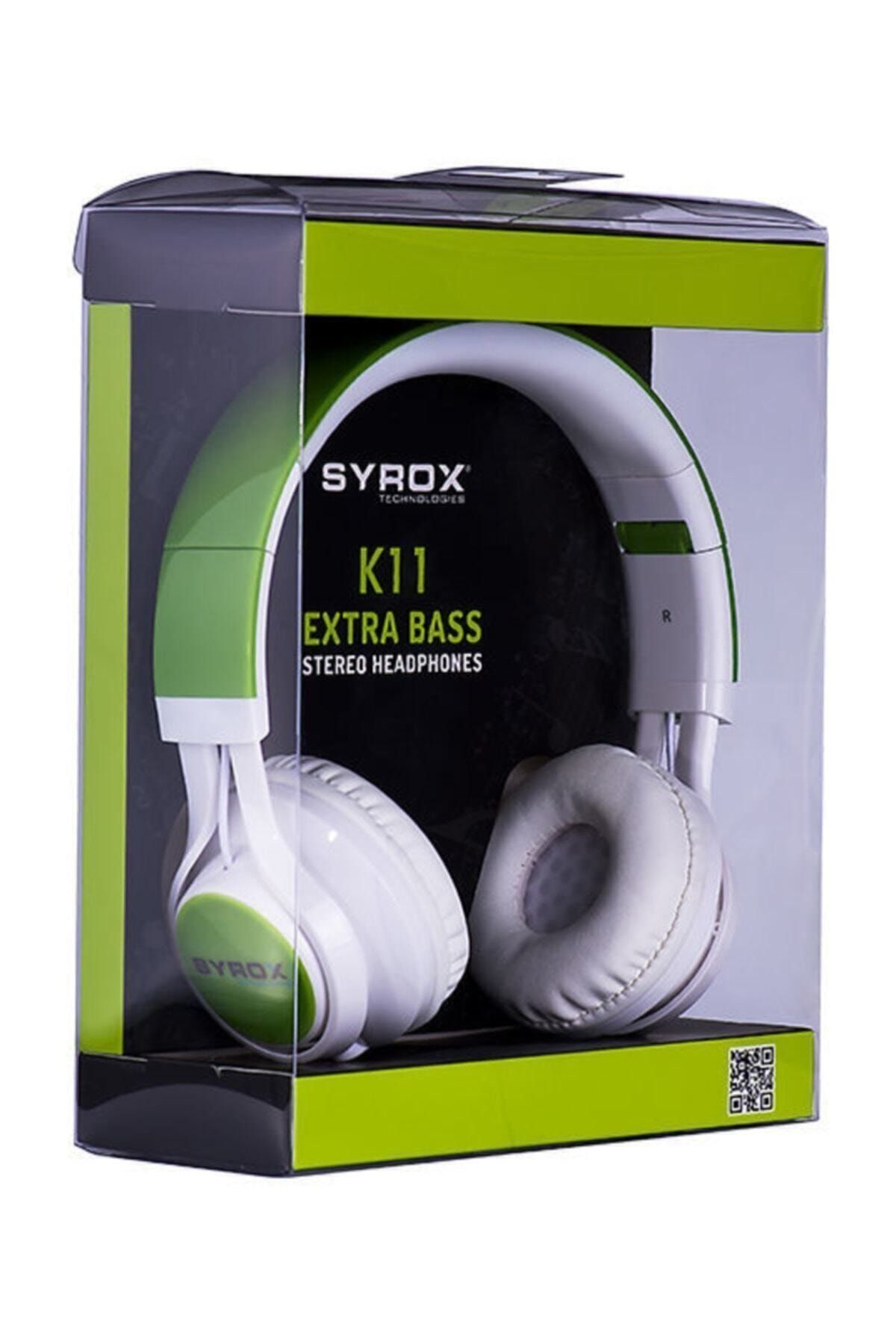 Syrox Mikrofonlu Stereo Kablolu Kulak Üstü Kulaklık Exstra Bass- Syx - K11