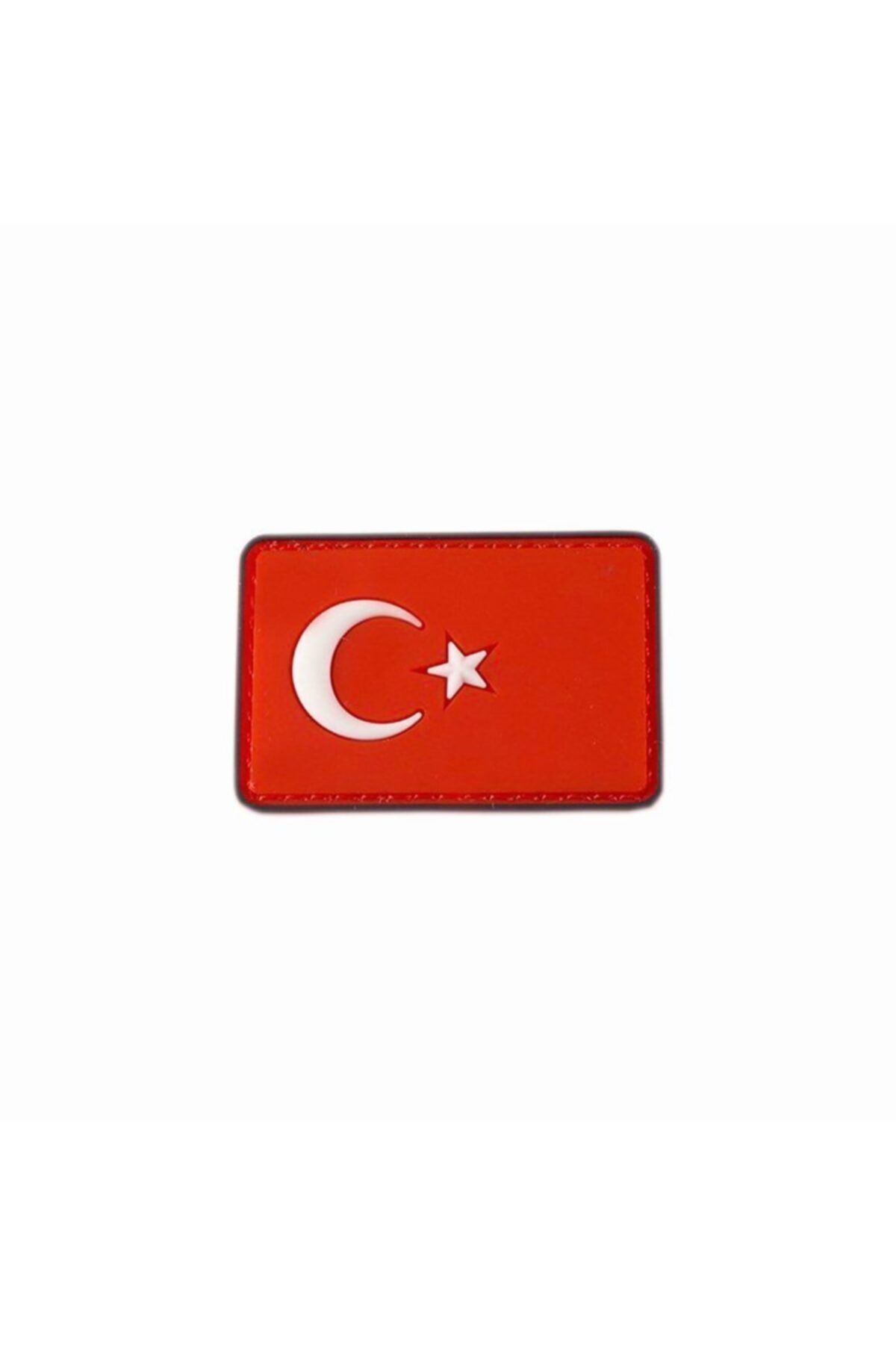 SİNGLE SWORD Plastik Pathç 3d Türk Bayrağı Arması Kırmızı