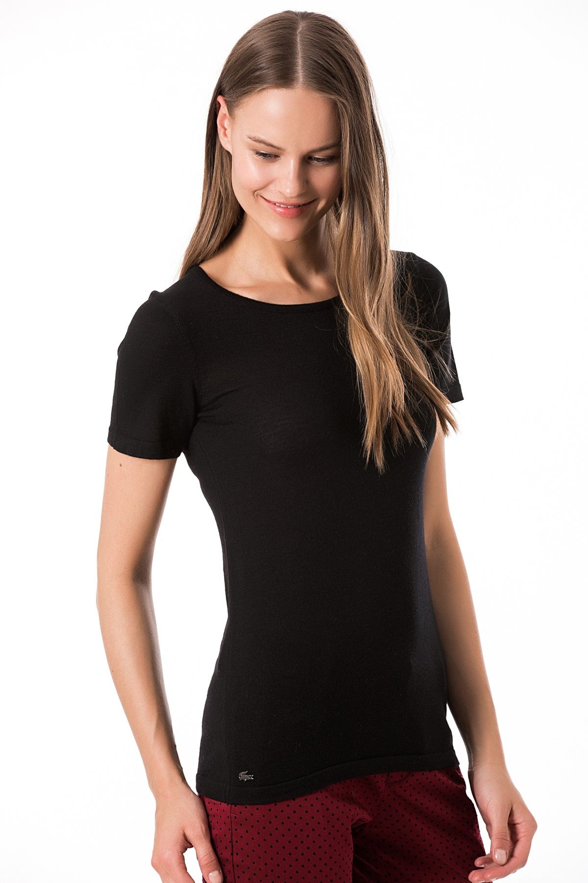 Lacoste Kadın Siyah T-shirt AF1302031