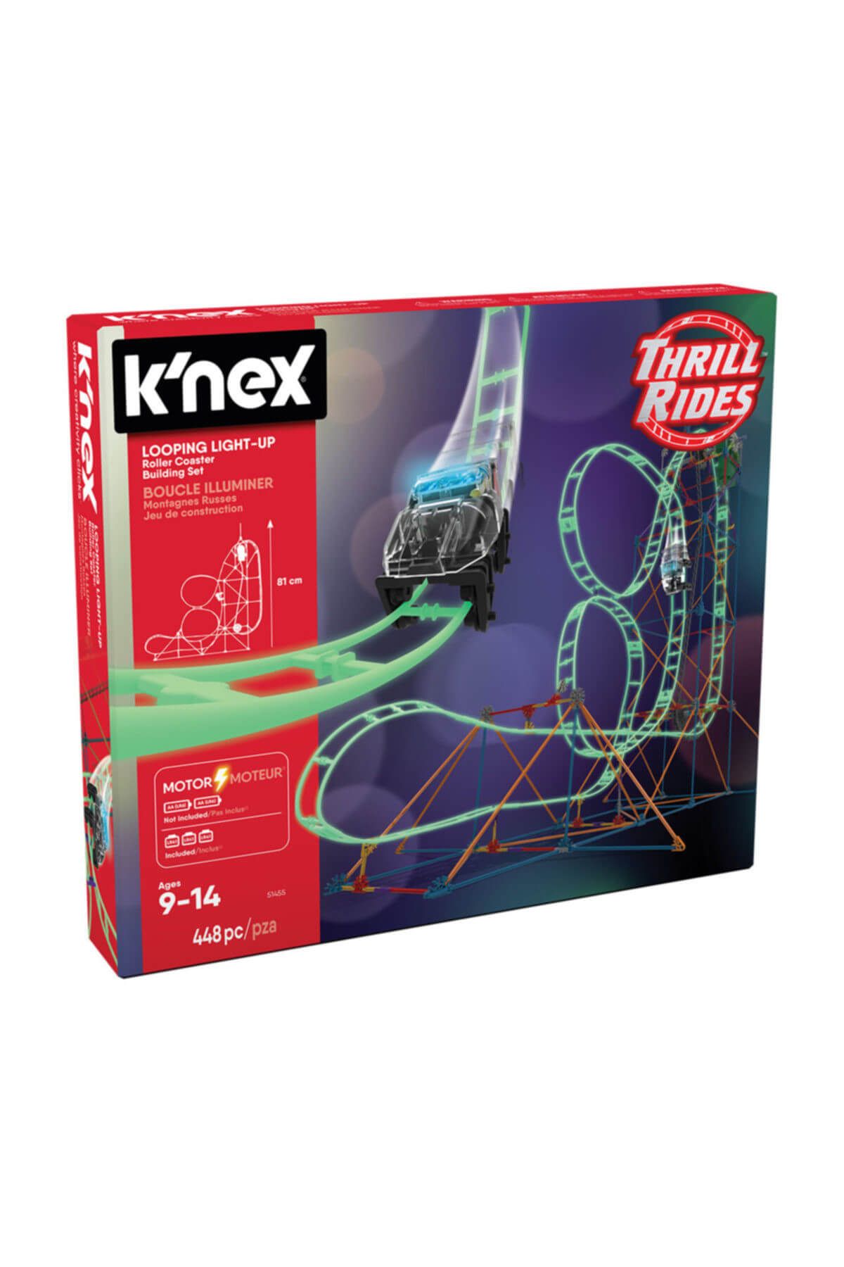 Knex Looping Light-up Roller Coaster (MOTORLU) Hız Treni