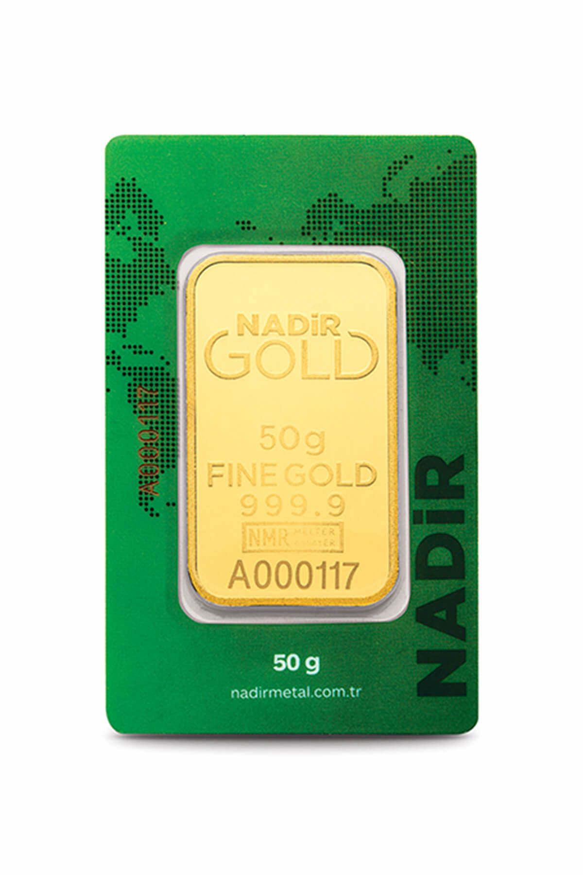 Nadir Gold 24 Ayar 50 Gr Külçe Gram Altın 999.9