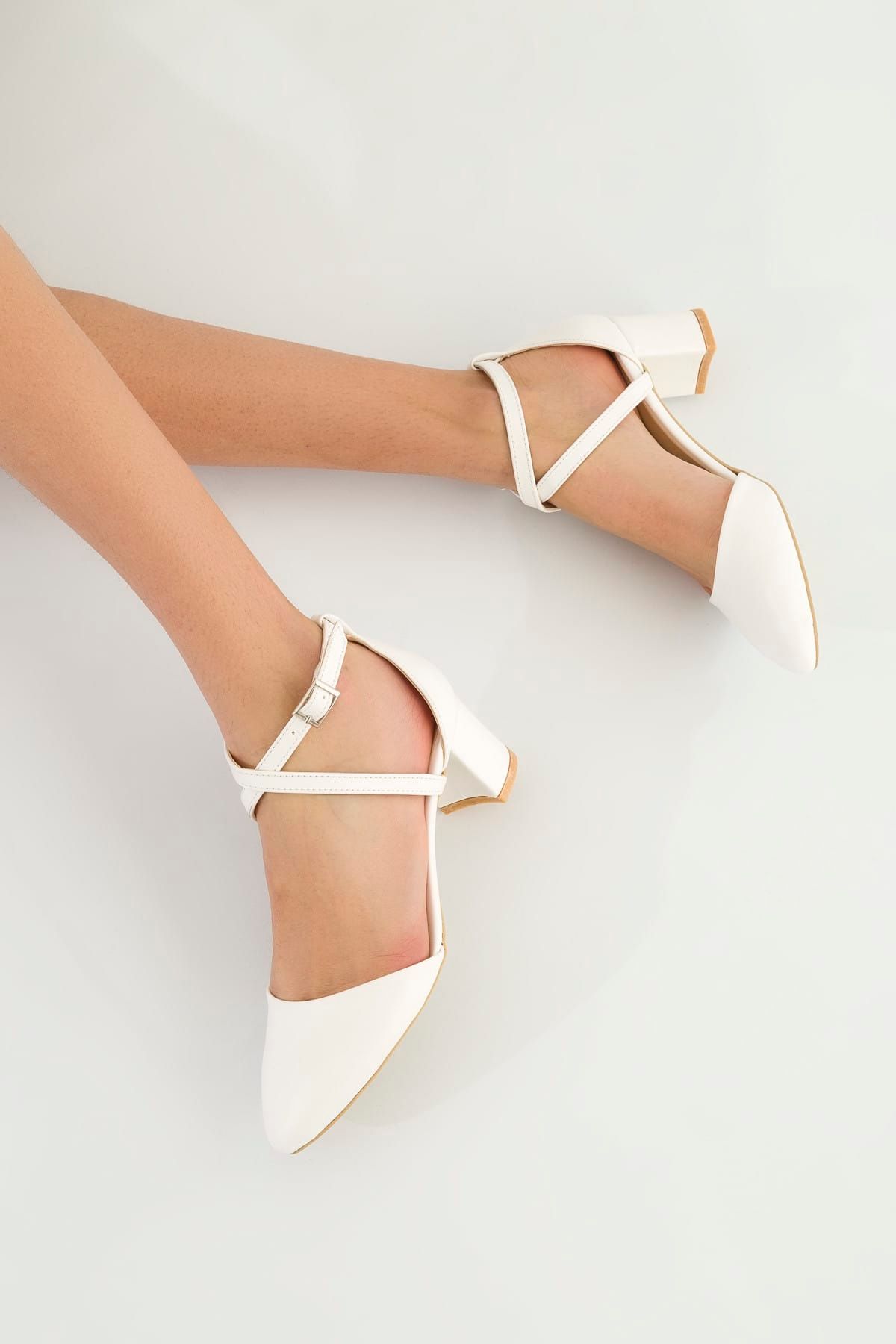 SOHO Beyaz Kadın Topuklu Ayakkabı 12518