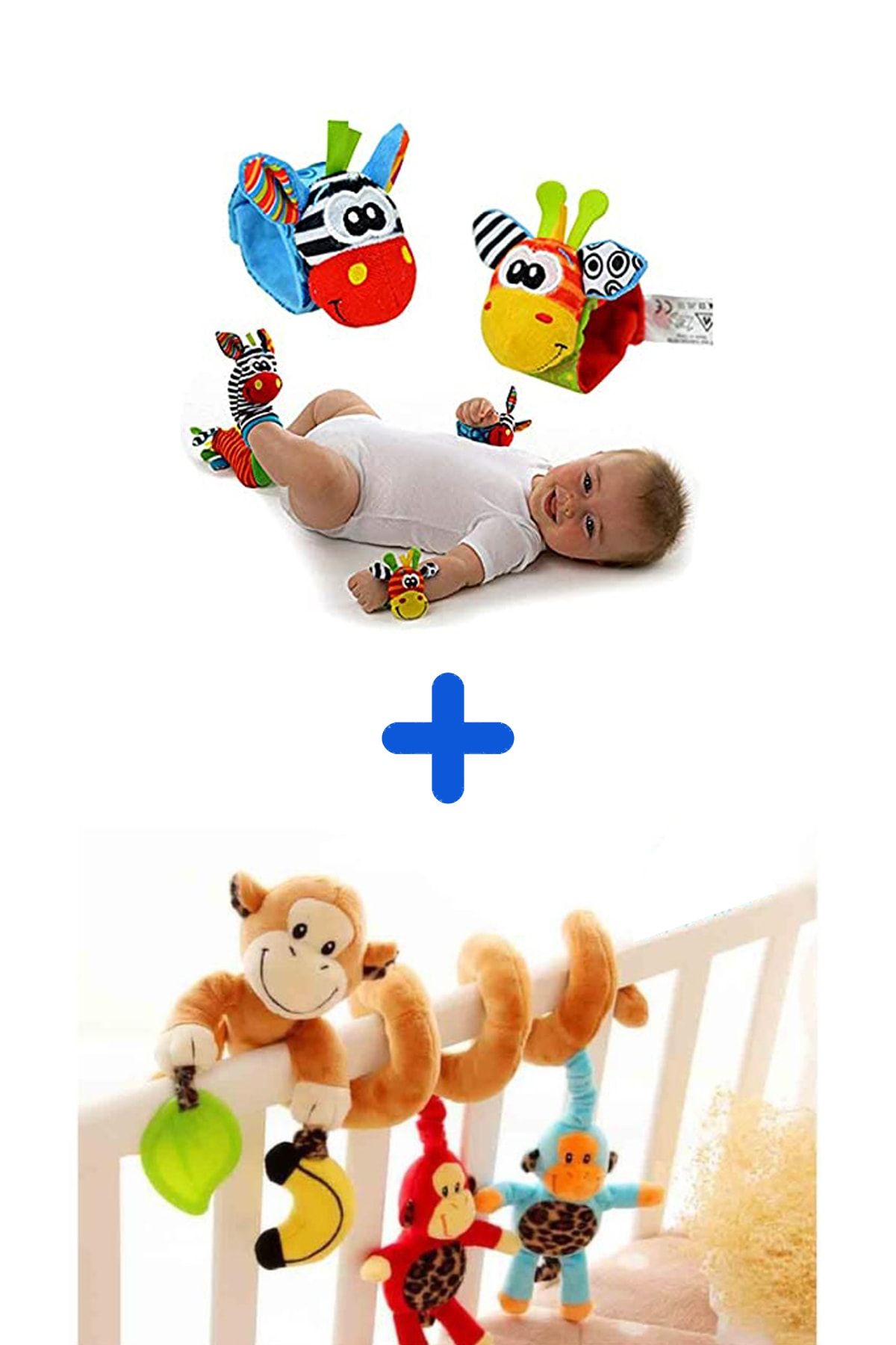 Sozzy Toys Dolambaçlı Maymun Ve Çıngıraklı Çorap Bileklik Seti