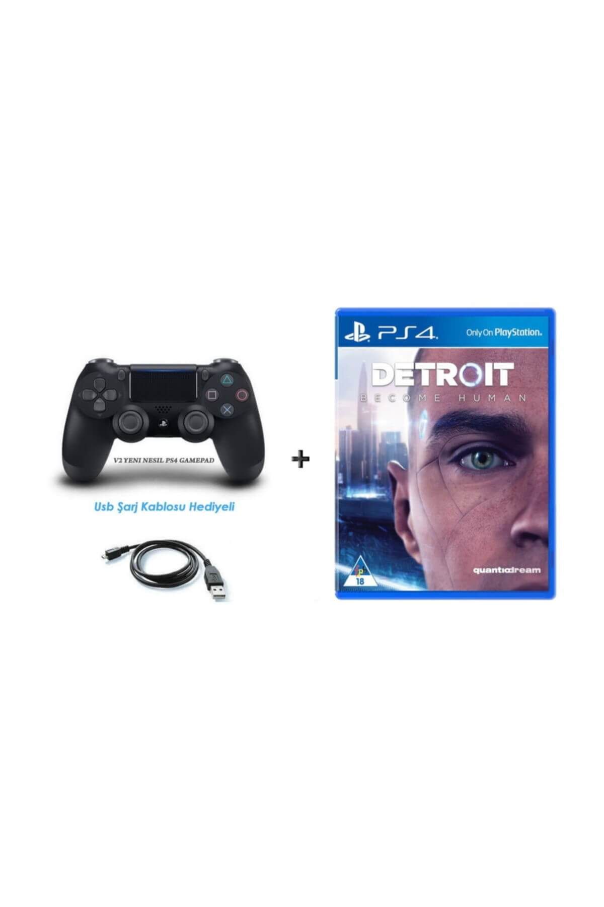 Sony Detroit: Become Human PS4 OYUN + PS4 V2 NESIL DUALSHOCK KOL